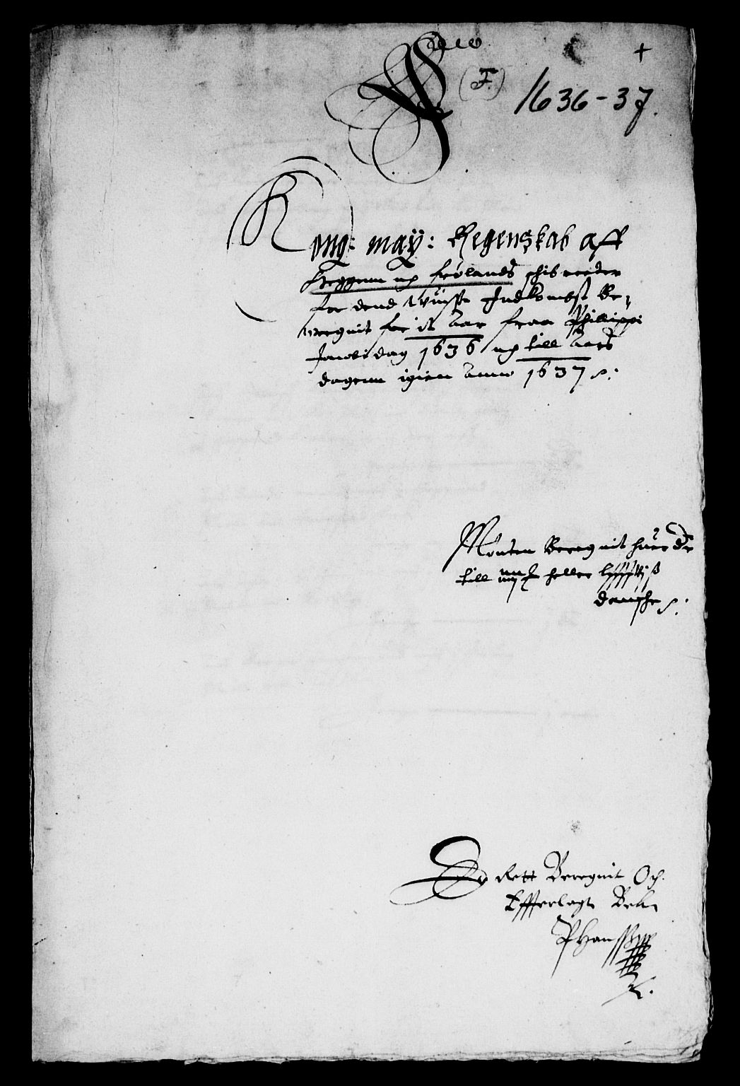 Rentekammeret inntil 1814, Reviderte regnskaper, Lensregnskaper, AV/RA-EA-5023/R/Rb/Rba/L0127: Akershus len, 1635-1637