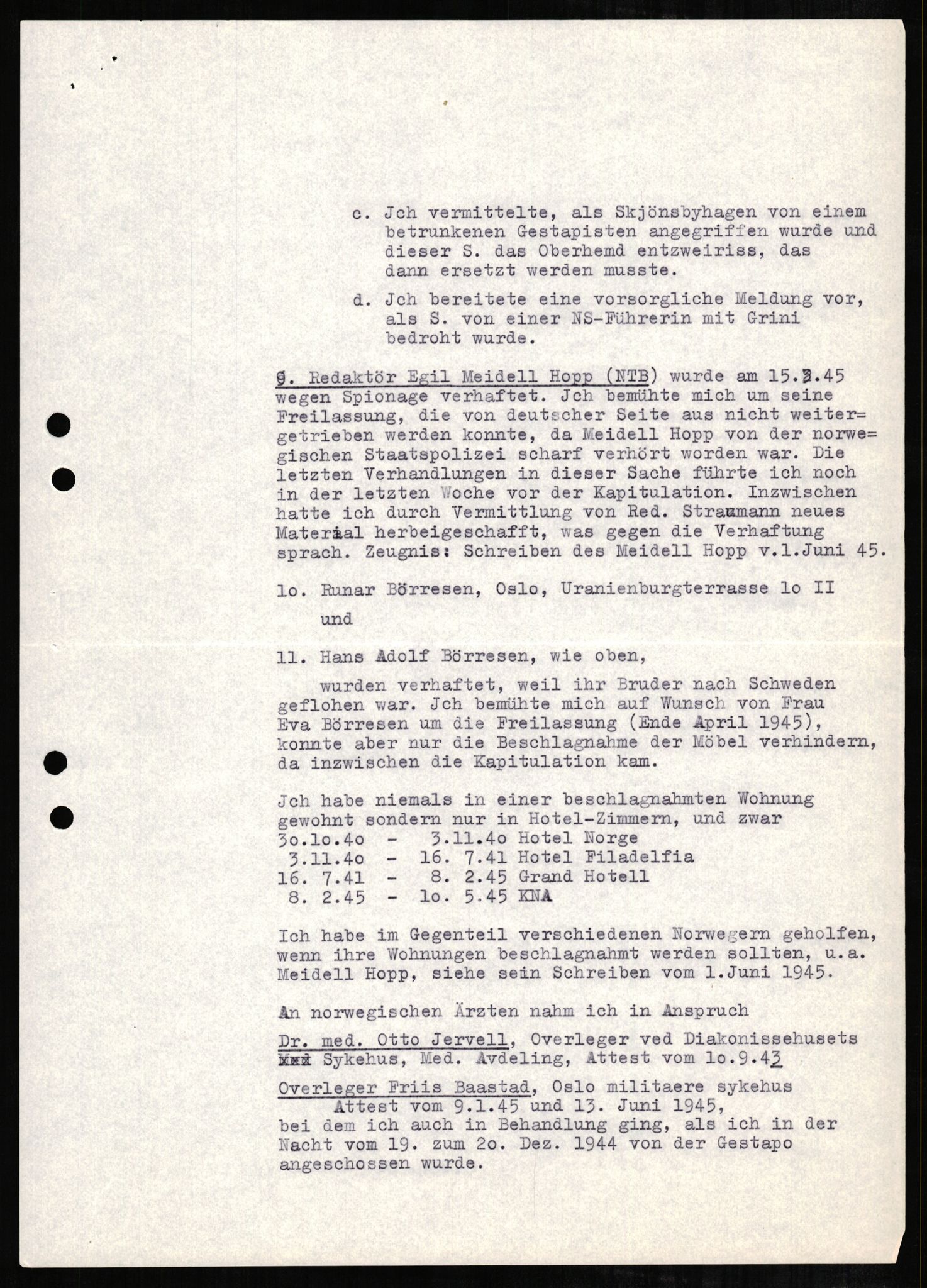 Forsvaret, Forsvarets overkommando II, AV/RA-RAFA-3915/D/Db/L0001: CI Questionaires. Tyske okkupasjonsstyrker i Norge. Tyskere., 1945-1946, p. 399