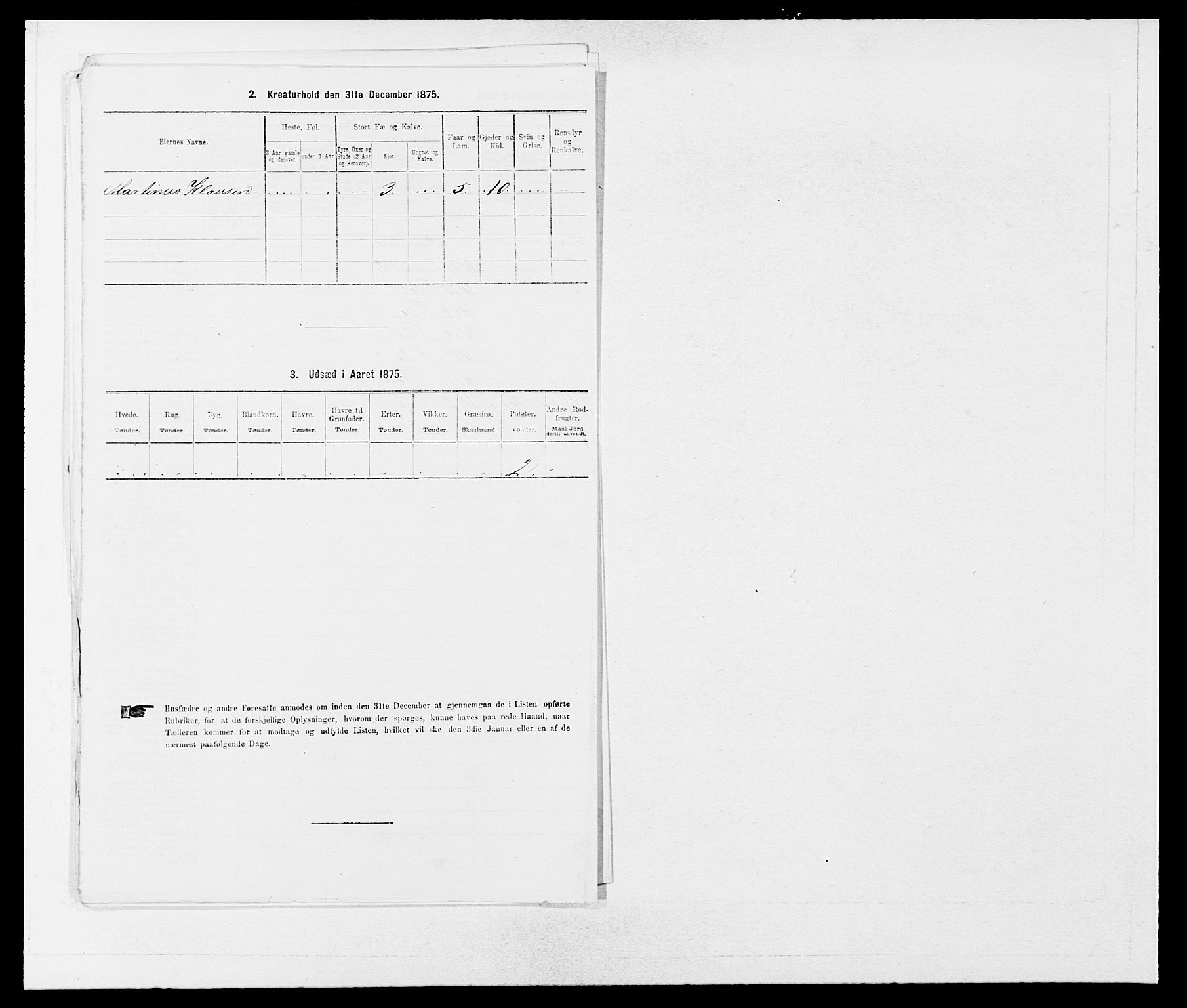 SAB, 1875 census for 1263P Lindås, 1875, p. 228