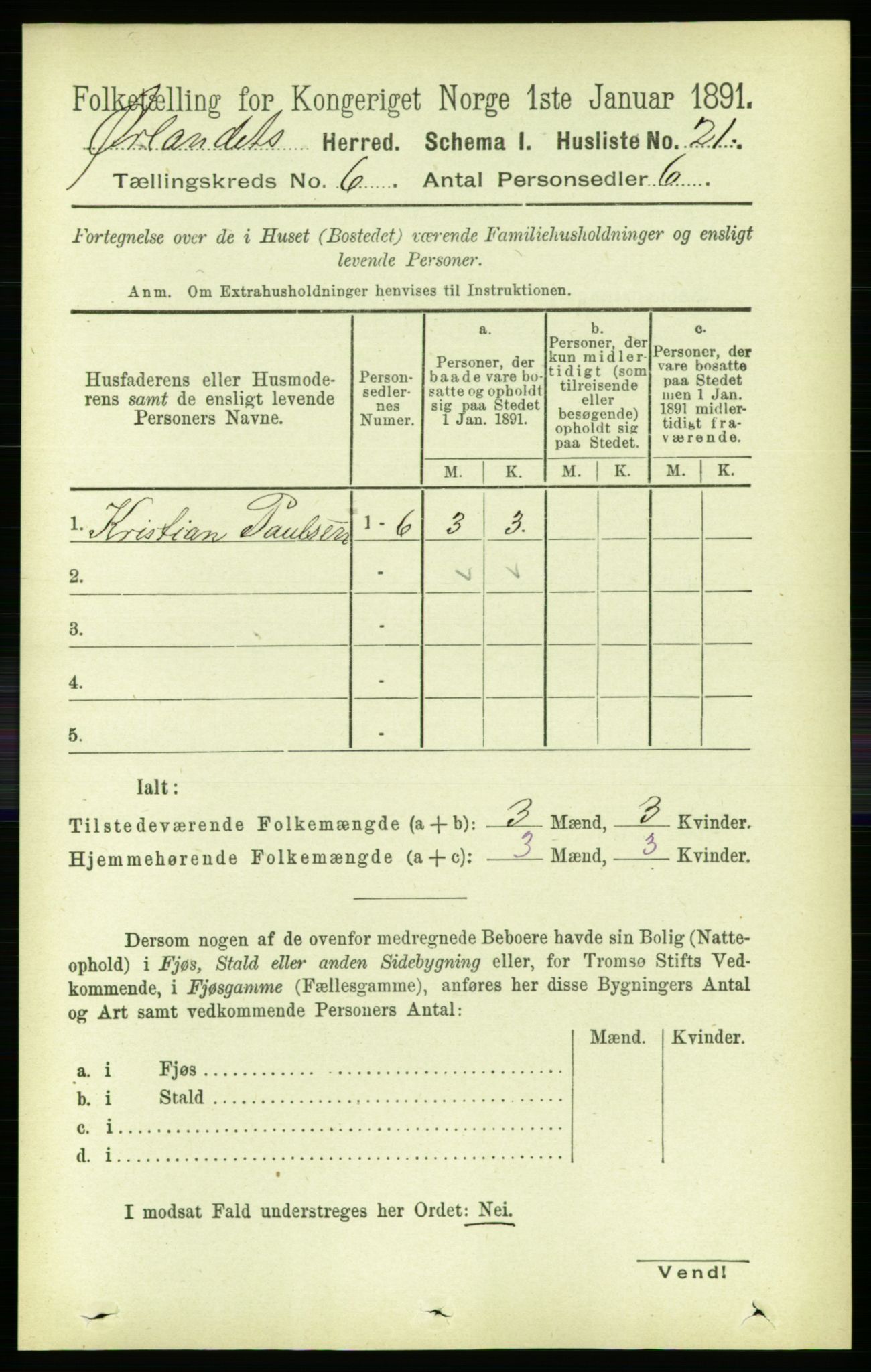 RA, 1891 census for 1621 Ørland, 1891, p. 1777