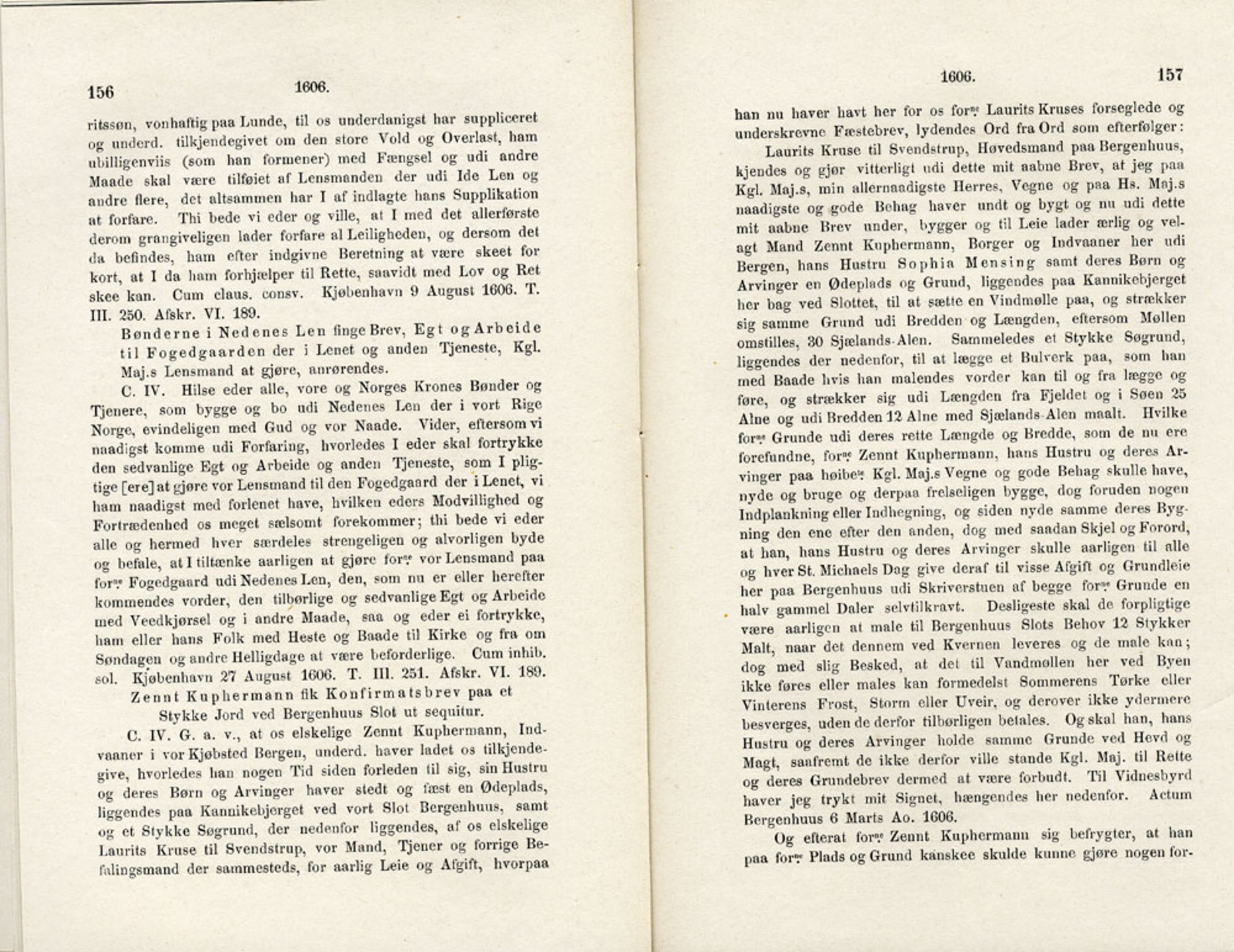 Publikasjoner utgitt av Det Norske Historiske Kildeskriftfond, PUBL/-/-/-: Norske Rigs-Registranter, bind 4, 1603-1618, p. 156-157