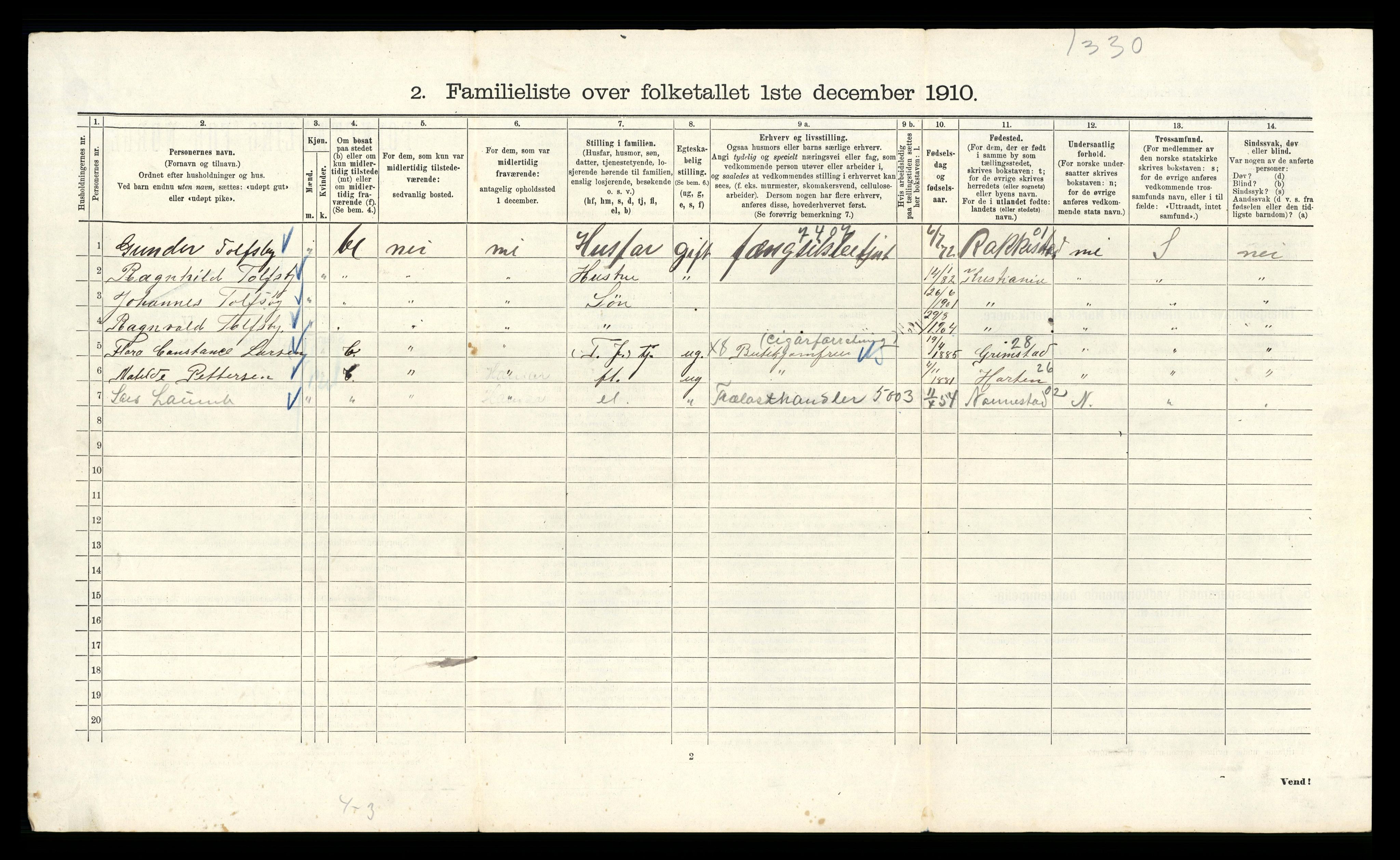 RA, 1910 census for Kristiania, 1910, p. 111086