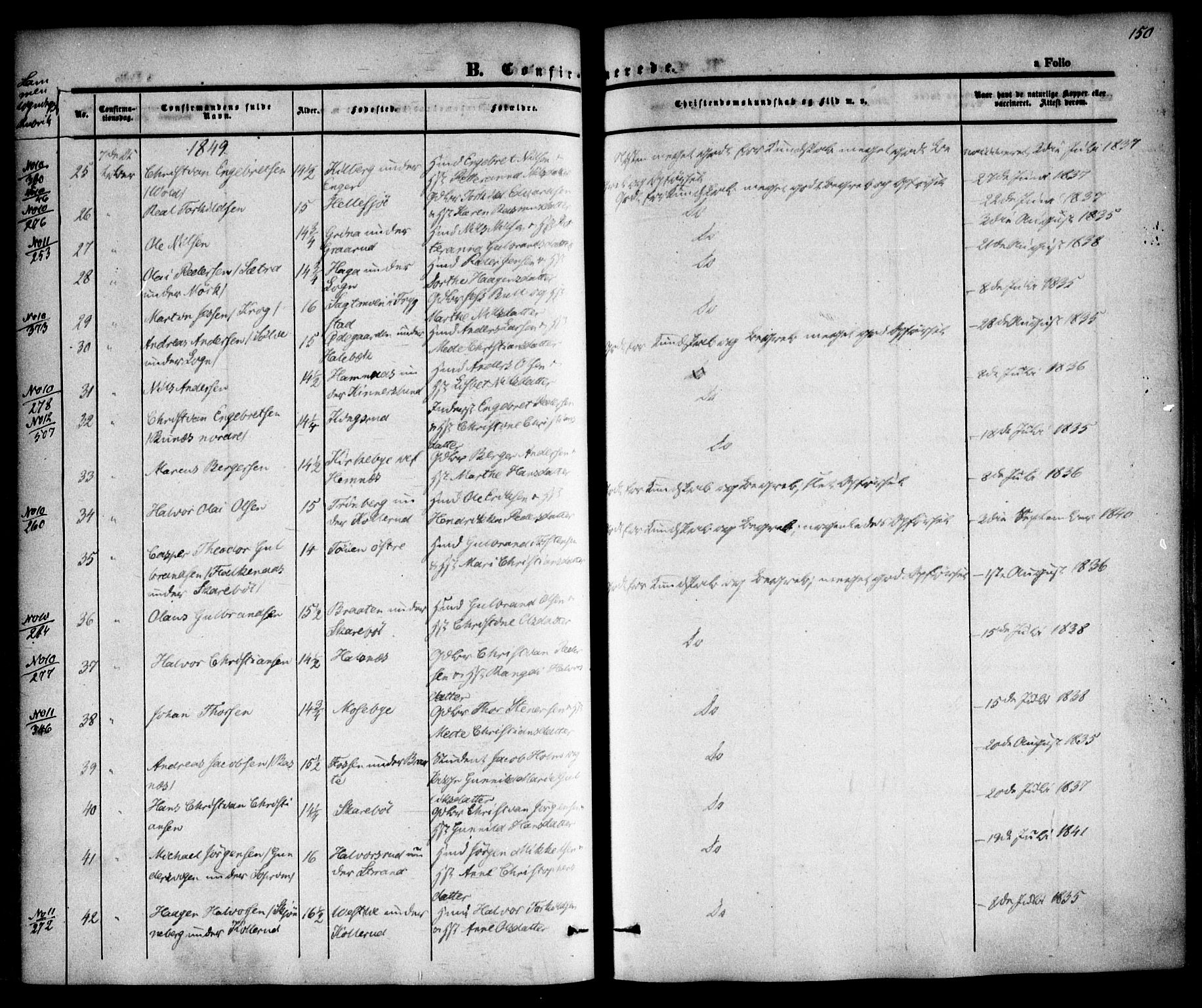 Høland prestekontor Kirkebøker, AV/SAO-A-10346a/F/Fa/L0009: Parish register (official) no. I 9, 1846-1853, p. 150