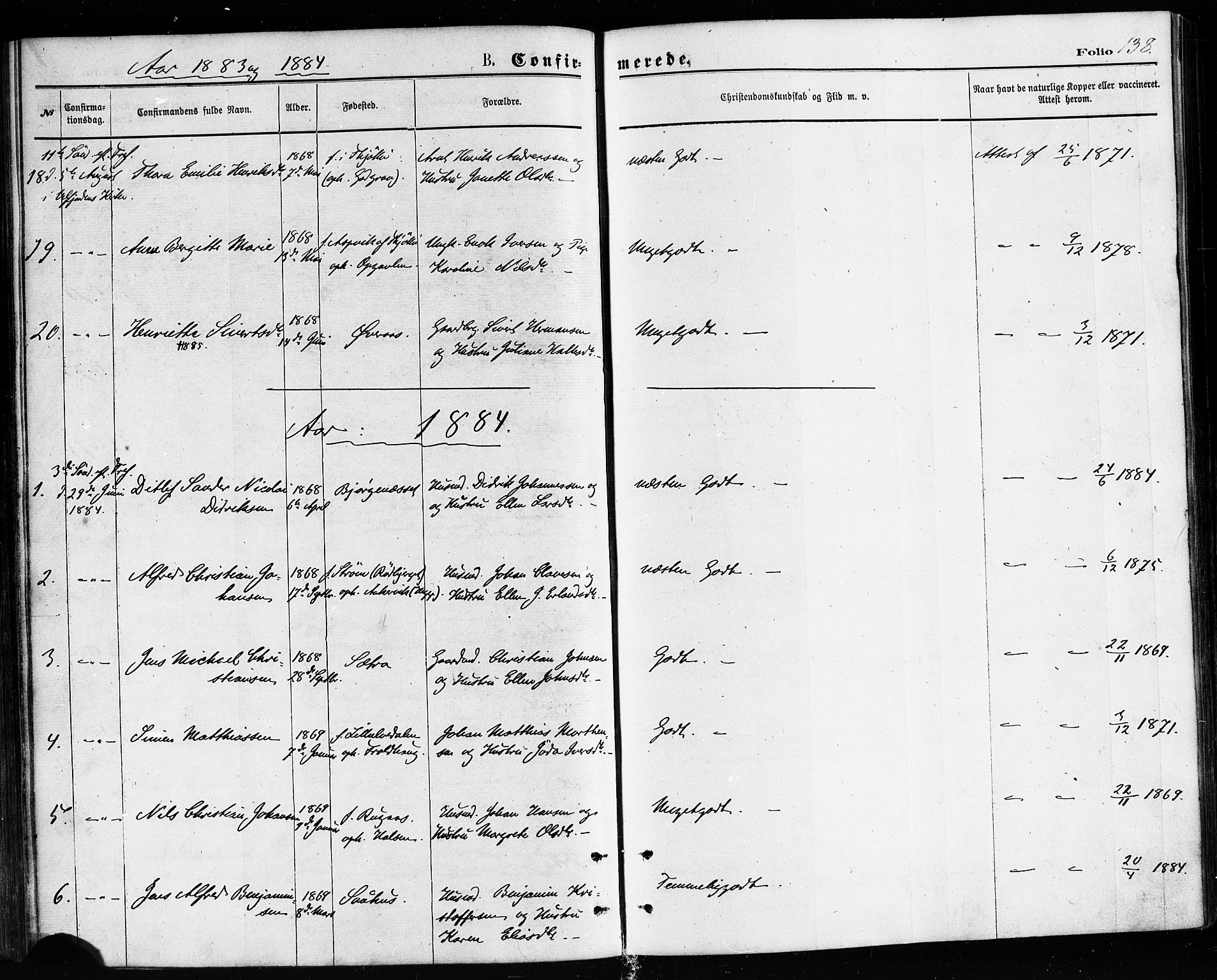 Ministerialprotokoller, klokkerbøker og fødselsregistre - Nordland, AV/SAT-A-1459/814/L0225: Parish register (official) no. 814A06, 1875-1885, p. 138