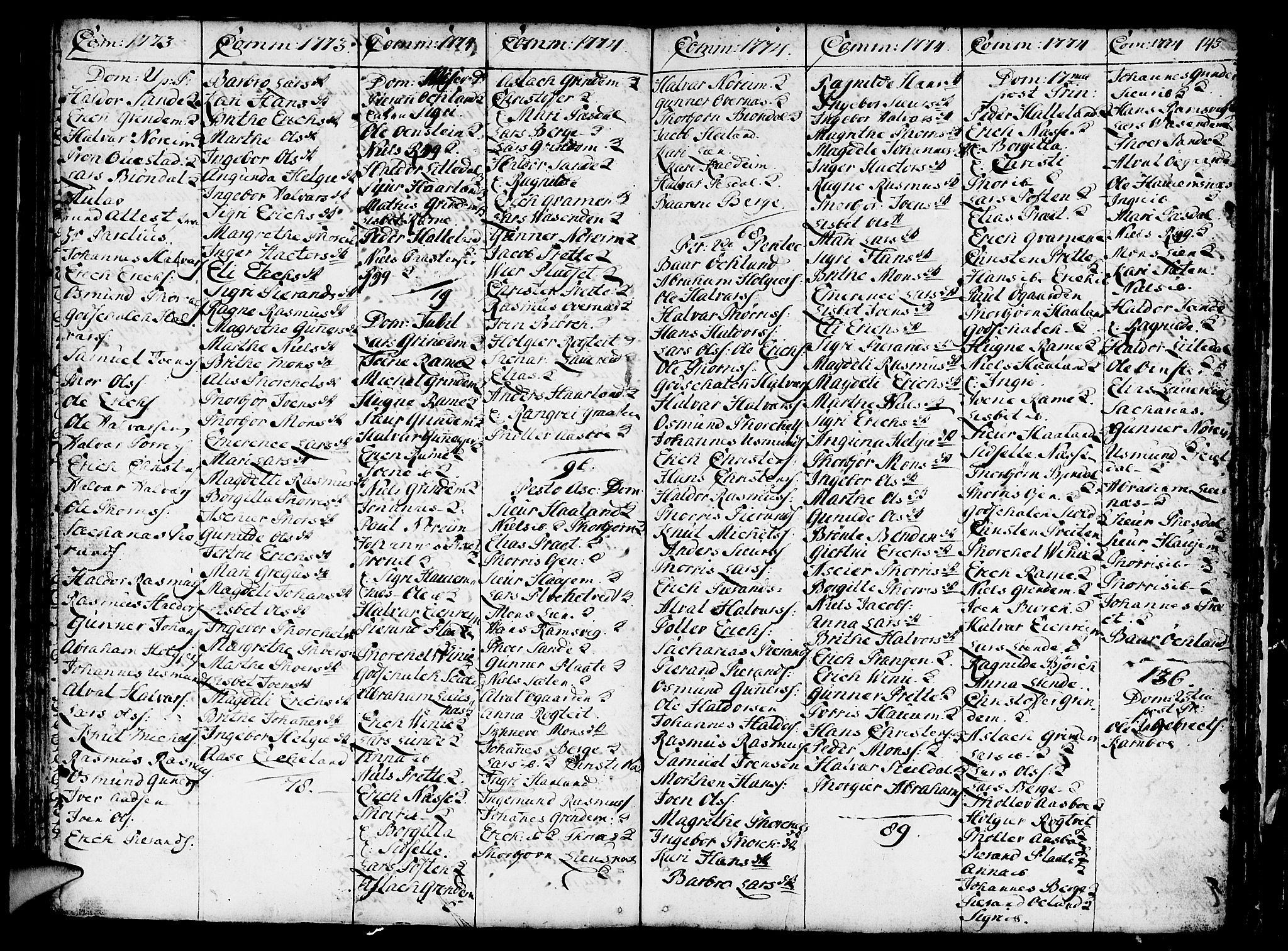 Etne sokneprestembete, AV/SAB-A-75001/H/Haa: Parish register (official) no. A 3 /2, 1755-1782, p. 143