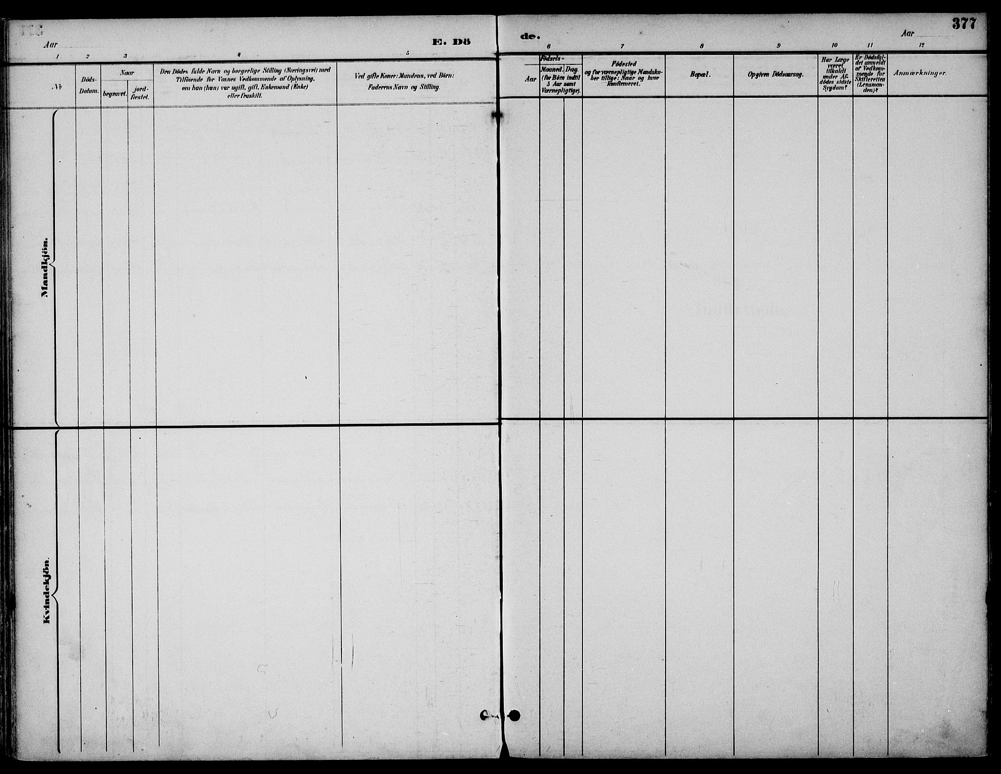 Nøtterøy kirkebøker, AV/SAKO-A-354/F/Fa/L0009: Parish register (official) no. I 9, 1894-1907, p. 377