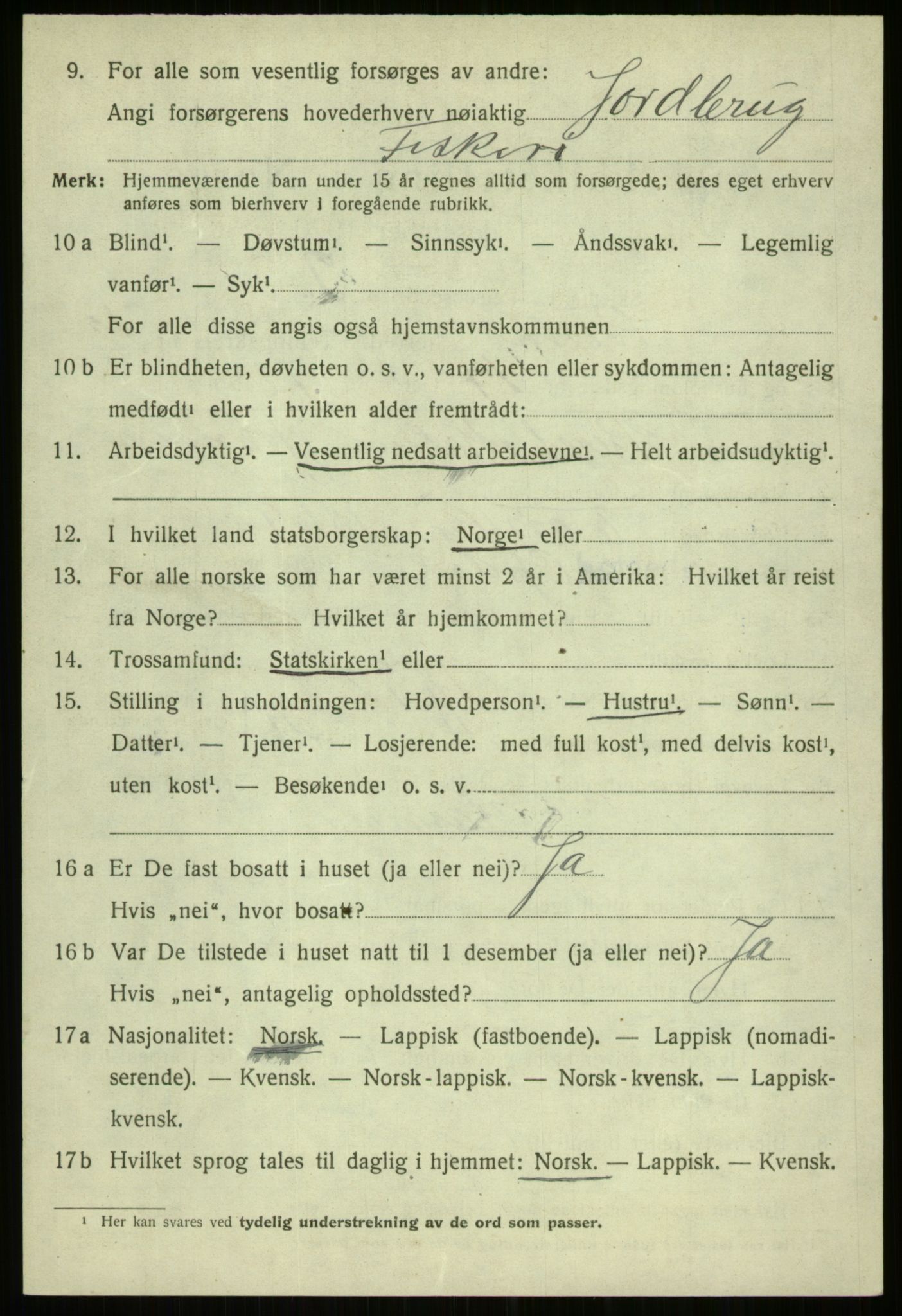 SATØ, 1920 census for Ibestad, 1920, p. 6986