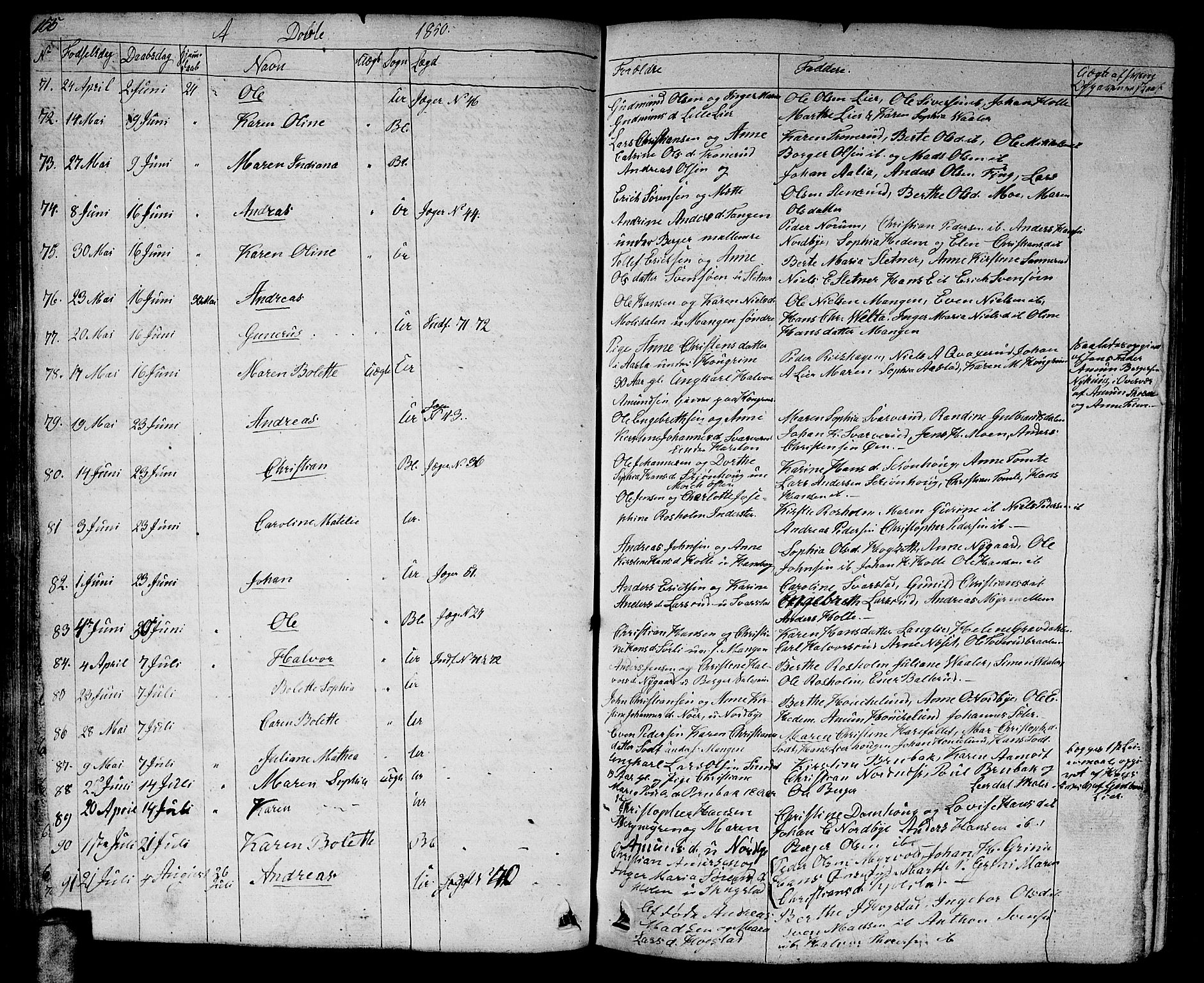 Aurskog prestekontor Kirkebøker, AV/SAO-A-10304a/G/Ga/L0002: Parish register (copy) no. I 2, 1829-1857, p. 155