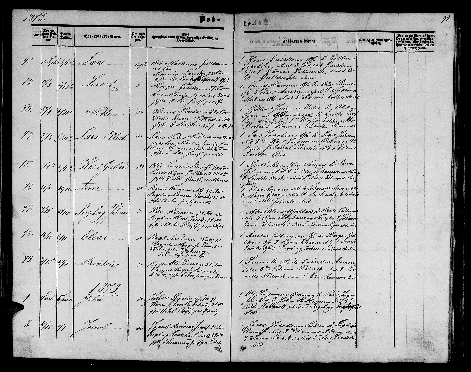 Ministerialprotokoller, klokkerbøker og fødselsregistre - Møre og Romsdal, AV/SAT-A-1454/513/L0188: Parish register (copy) no. 513C02, 1865-1882, p. 95