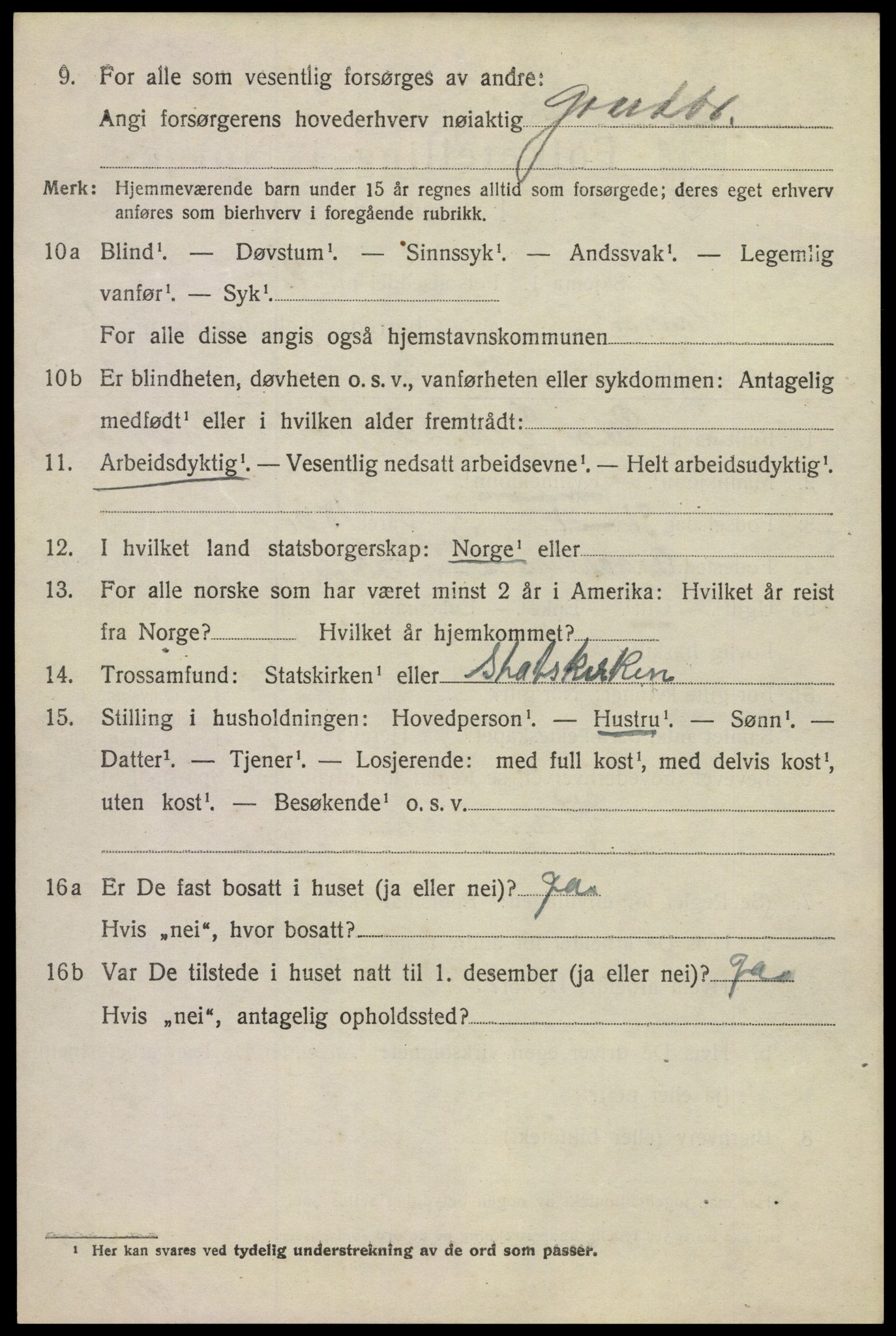 SAKO, 1920 census for Tinn, 1920, p. 2737