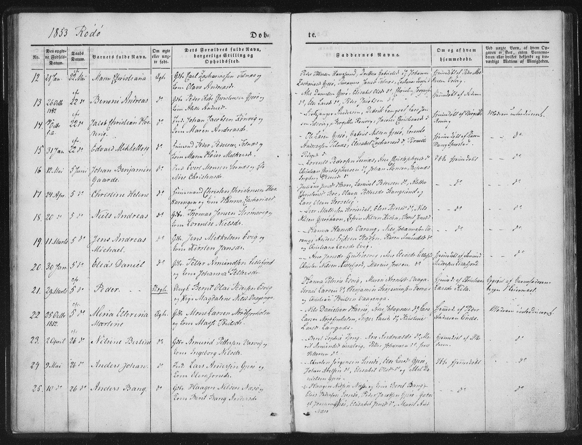 Ministerialprotokoller, klokkerbøker og fødselsregistre - Nordland, SAT/A-1459/841/L0602: Parish register (official) no. 841A08 /1, 1845-1859, p. 29