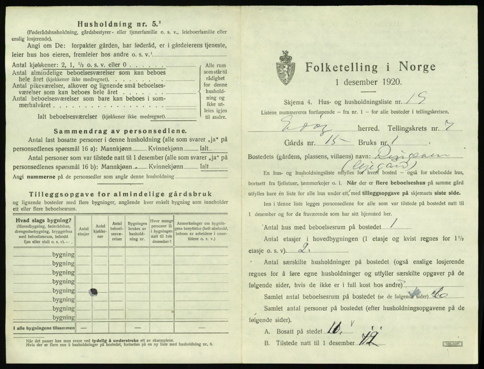 SAT, 1920 census for Edøy, 1920, p. 362