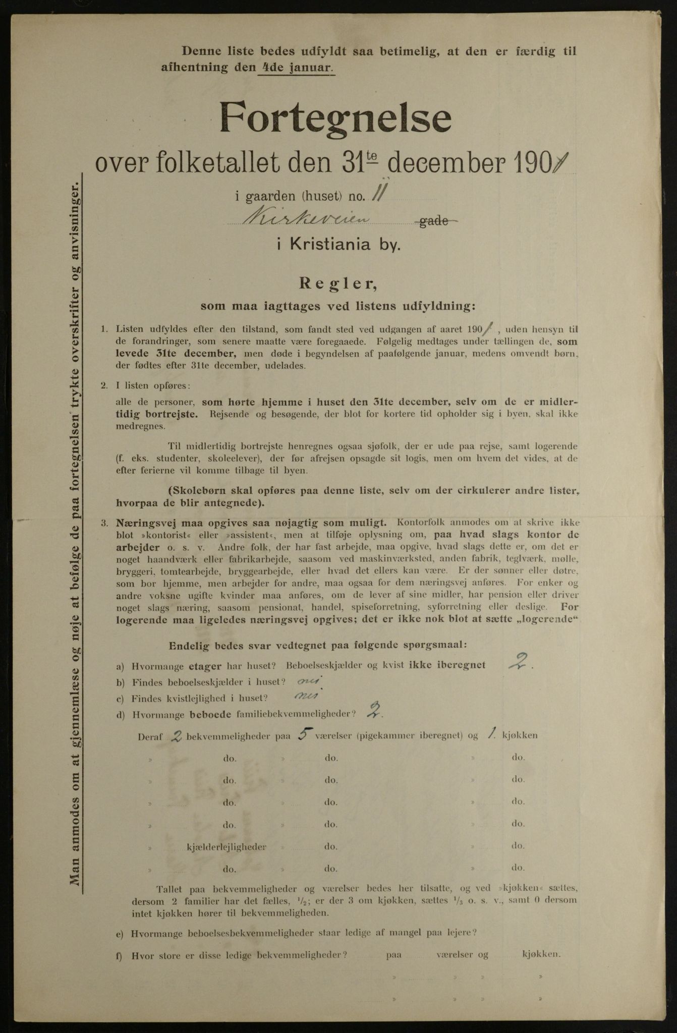 OBA, Municipal Census 1901 for Kristiania, 1901, p. 7991