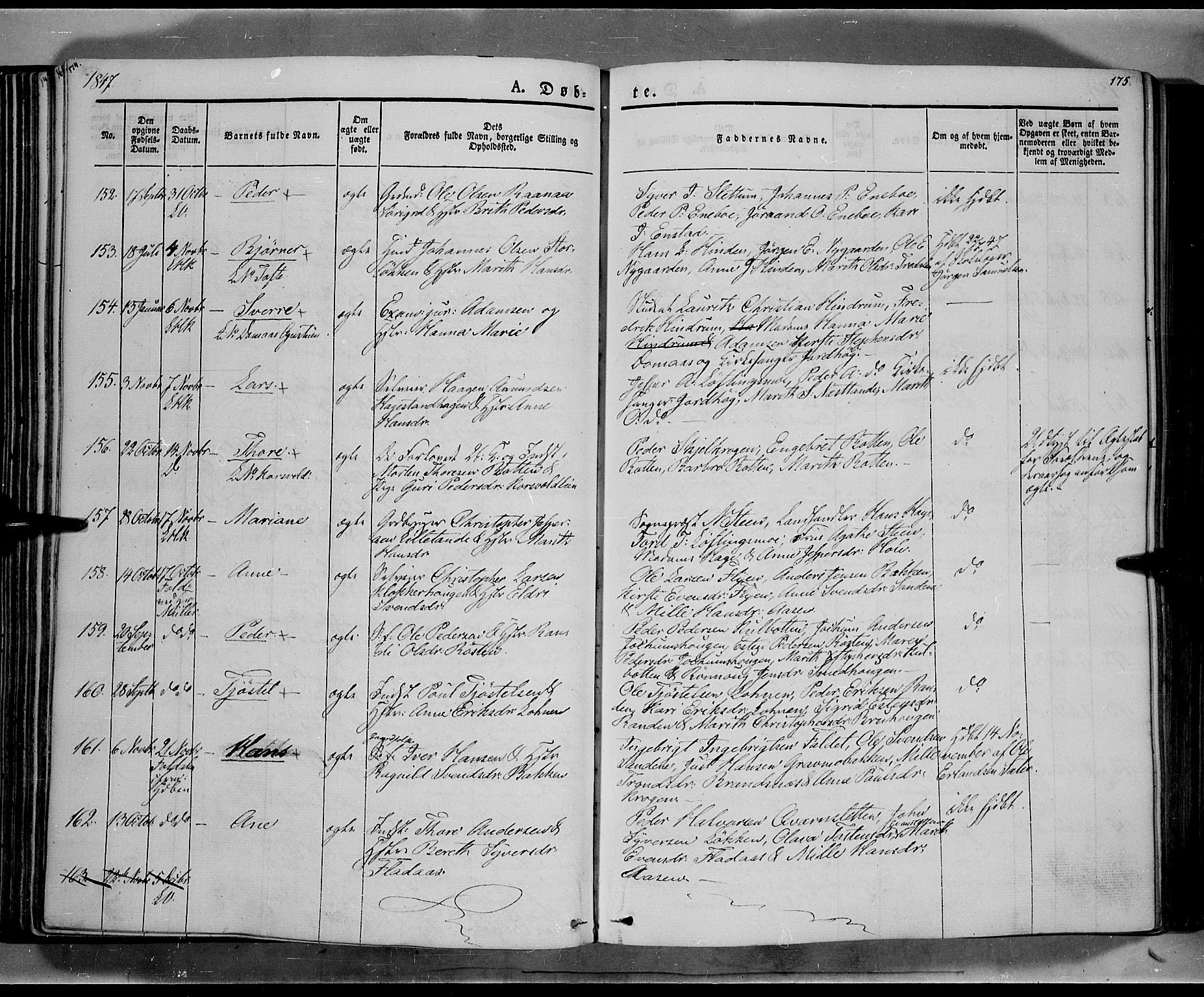 Lesja prestekontor, AV/SAH-PREST-068/H/Ha/Haa/L0006: Parish register (official) no. 6A, 1843-1854, p. 174-175