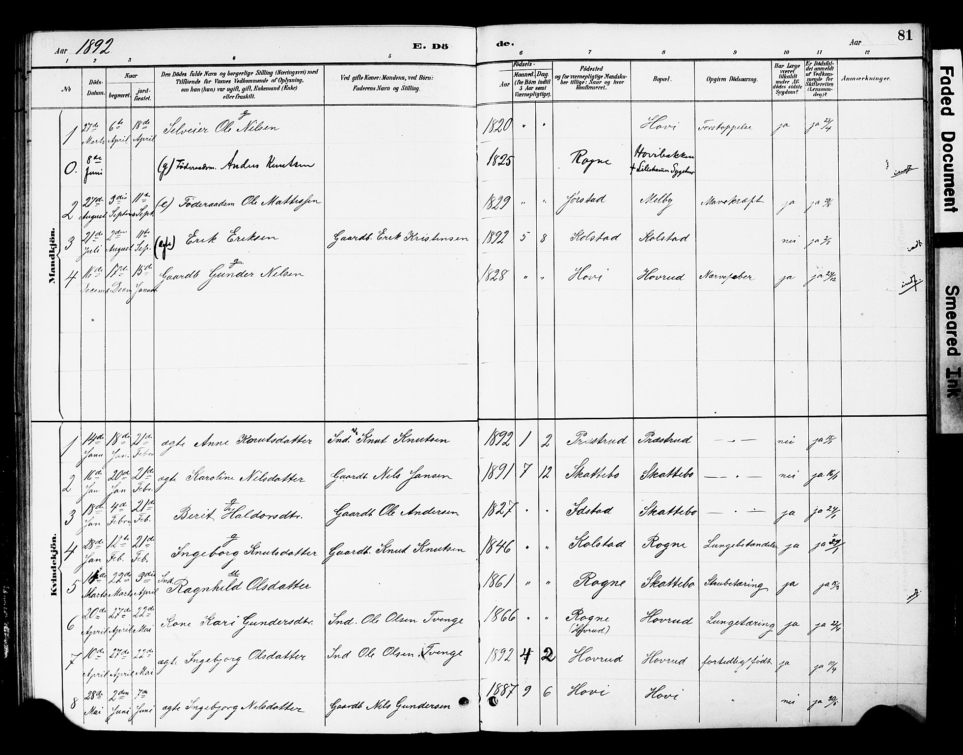 Øystre Slidre prestekontor, AV/SAH-PREST-138/H/Ha/Hab/L0005: Parish register (copy) no. 5, 1887-1910, p. 81