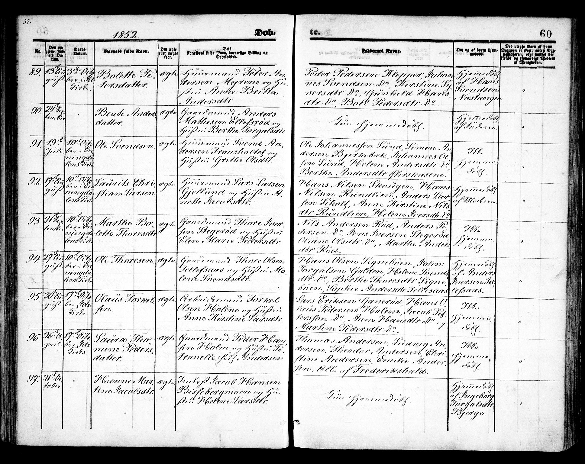 Idd prestekontor Kirkebøker, SAO/A-10911/F/Fc/L0004a: Parish register (official) no. III 4A, 1848-1860, p. 60