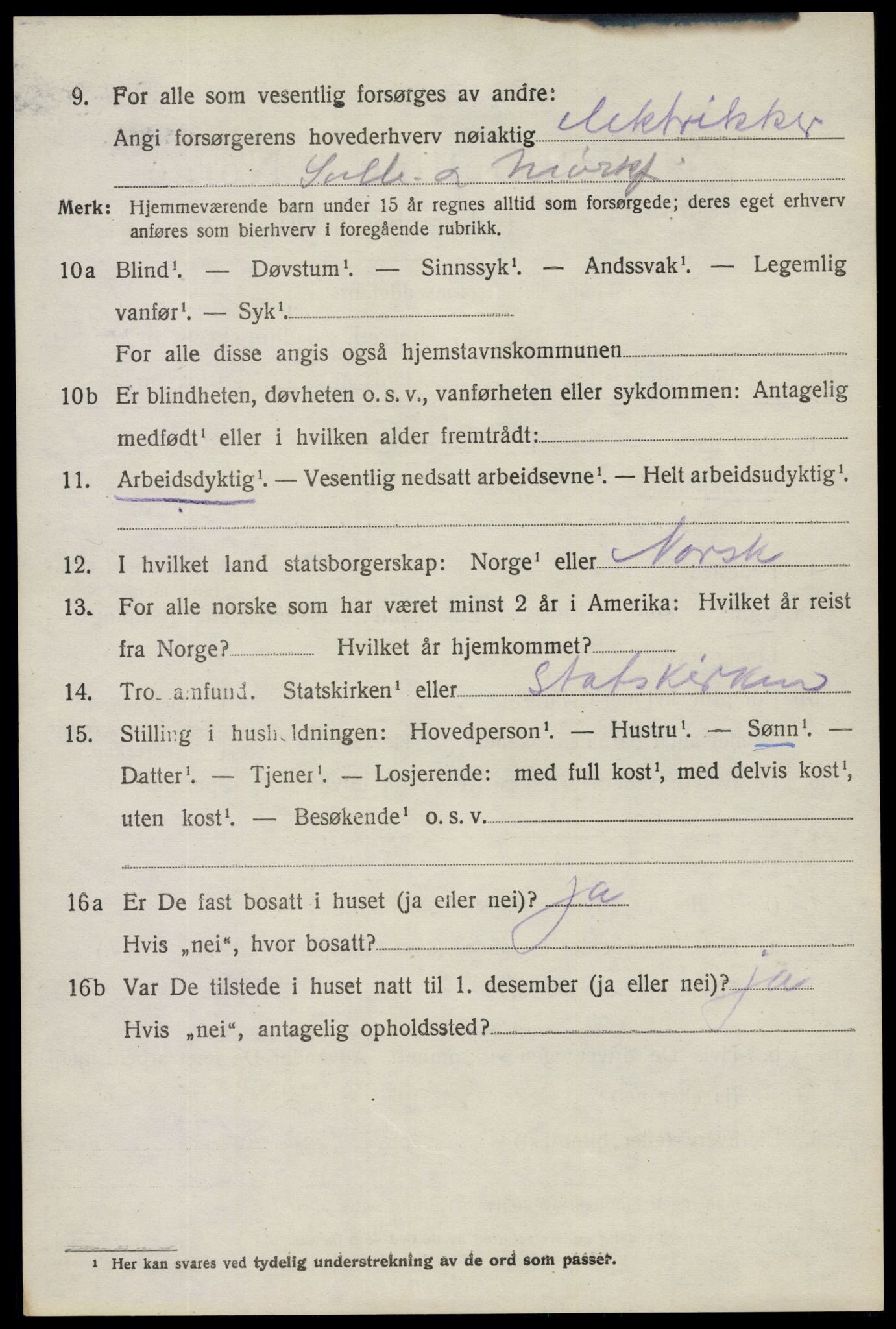 SAO, 1920 census for Askim, 1920, p. 11052