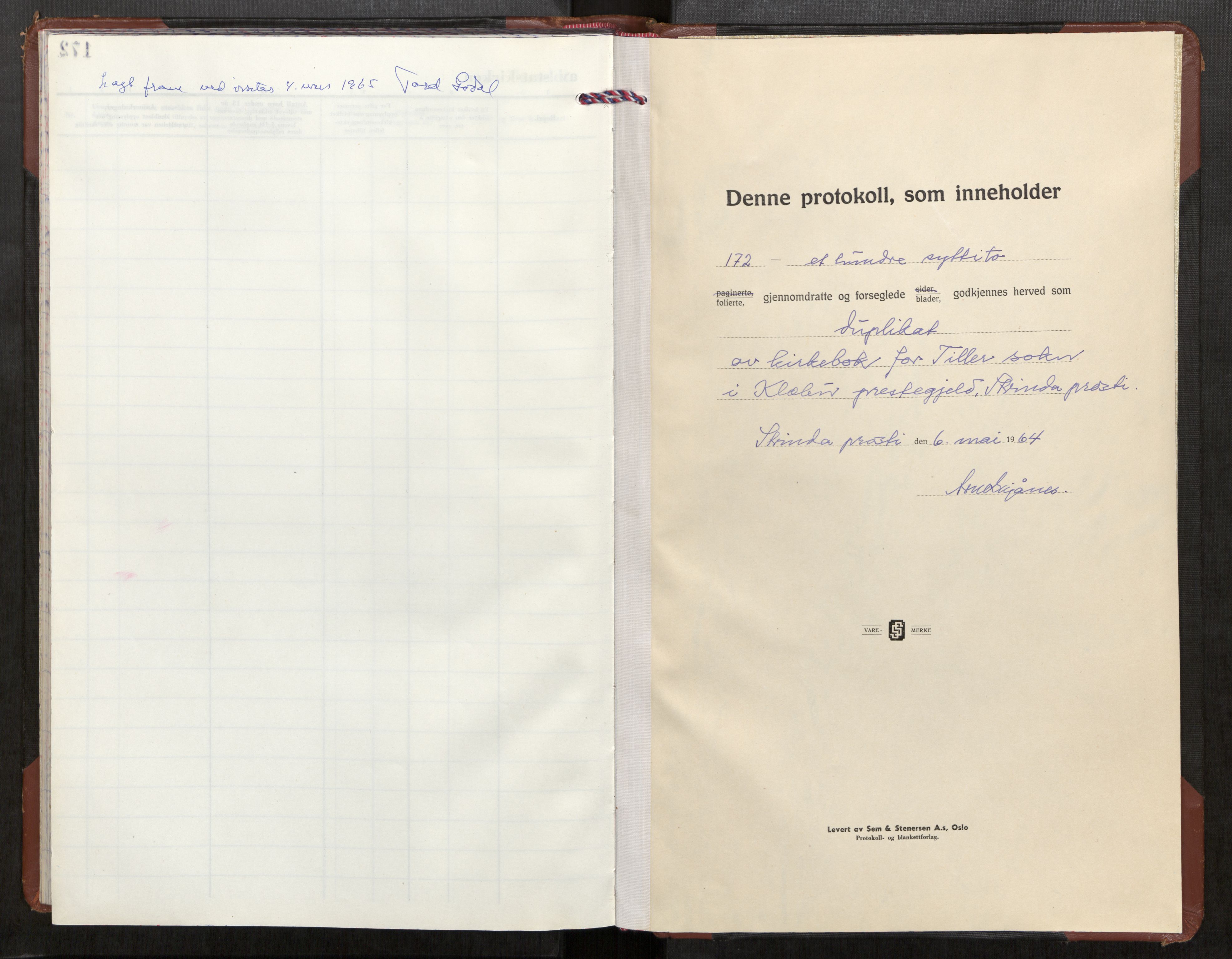 Klæbu sokneprestkontor, SAT/A-1112: Parish register (official) no. 5, 1961-1967