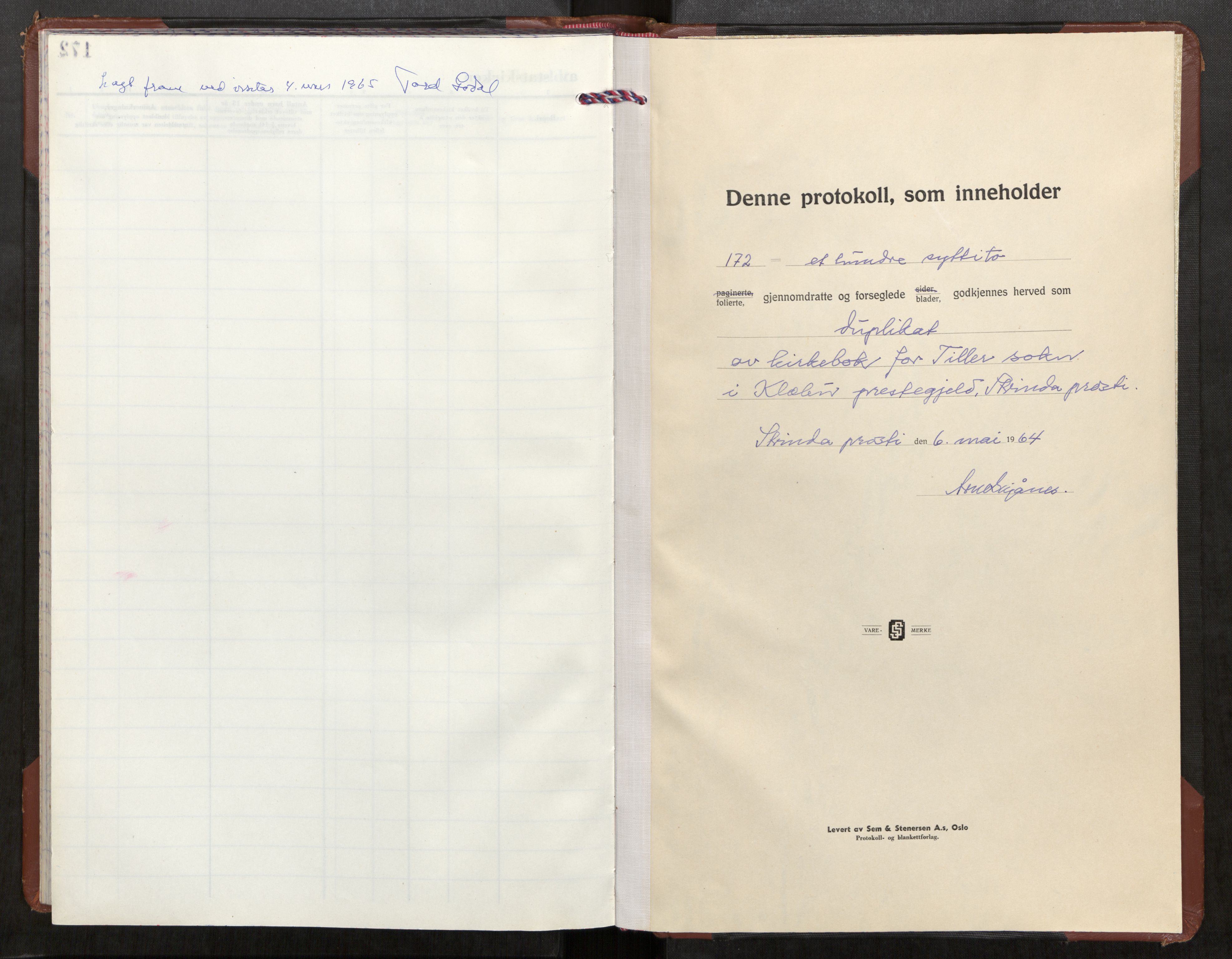 Klæbu sokneprestkontor, AV/SAT-A-1112: Parish register (official) no. 5, 1961-1967