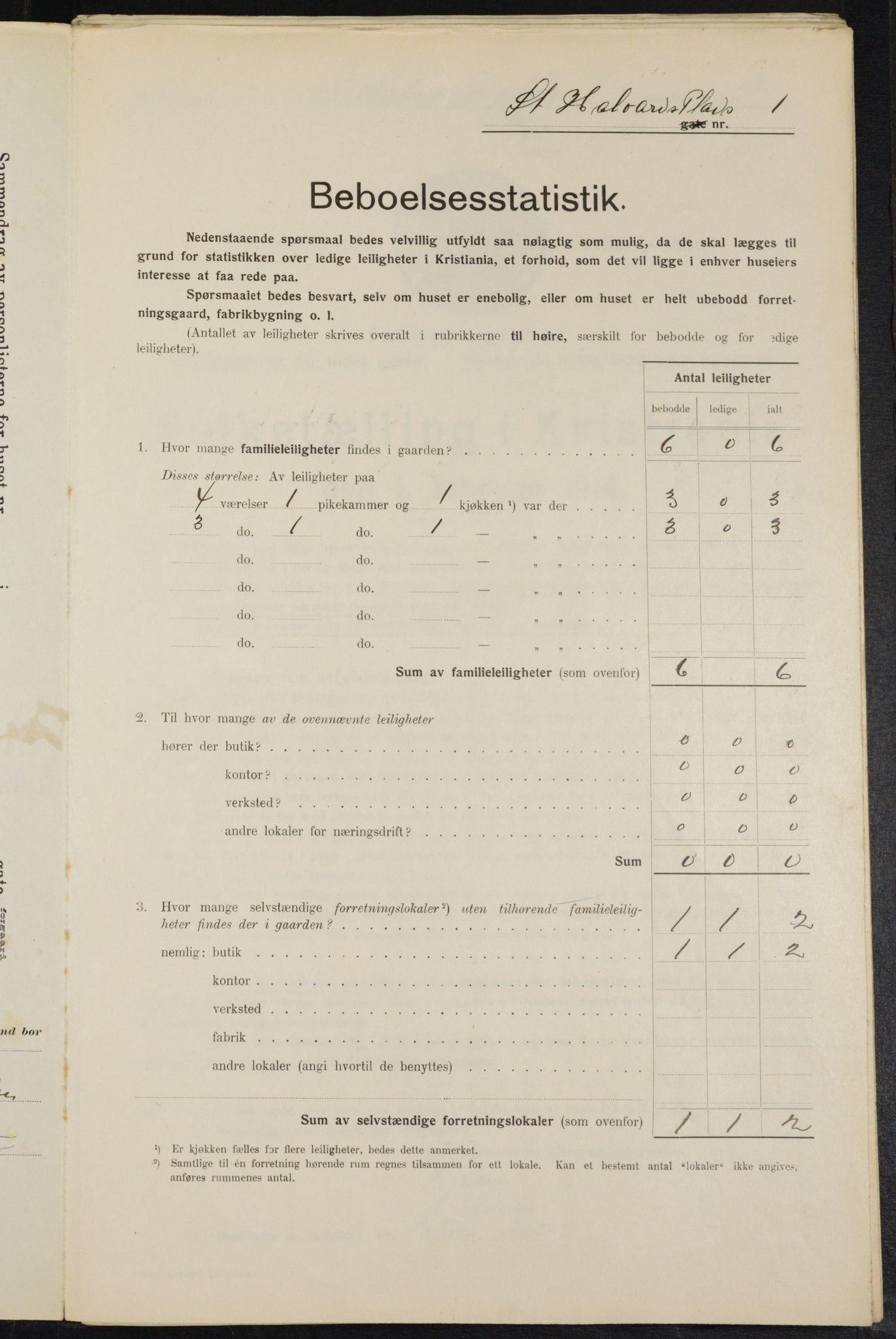 OBA, Municipal Census 1914 for Kristiania, 1914, p. 87743