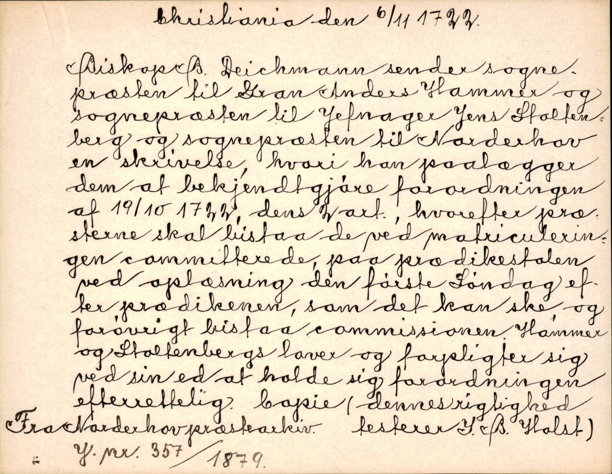 Riksarkivets diplomsamling, AV/RA-EA-5965/F35/F35k/L0002: Regestsedler: Prestearkiver fra Hedmark, Oppland, Buskerud og Vestfold, p. 275