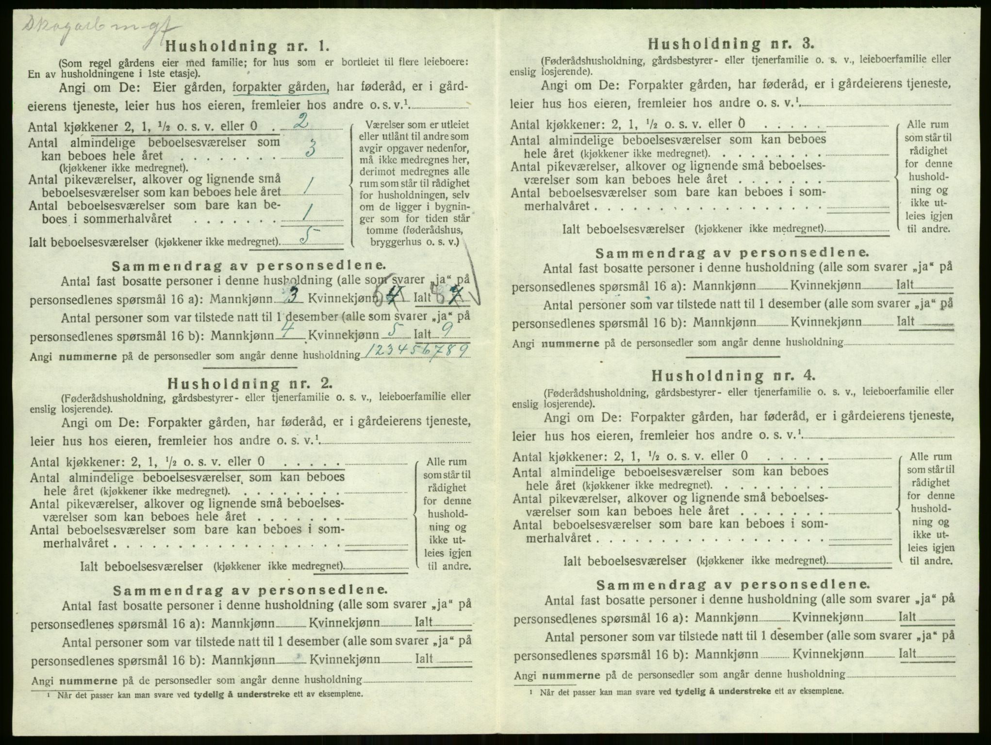 SAO, 1920 census for Aurskog, 1920, p. 31