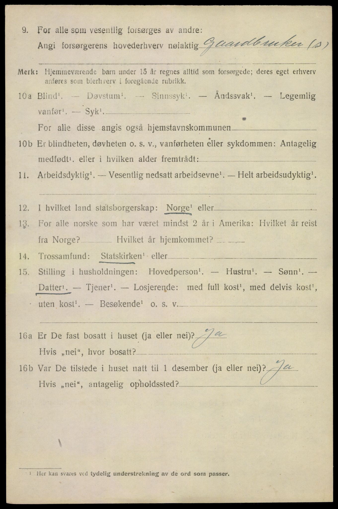 SAKO, 1920 census for Brunlanes, 1920, p. 8318