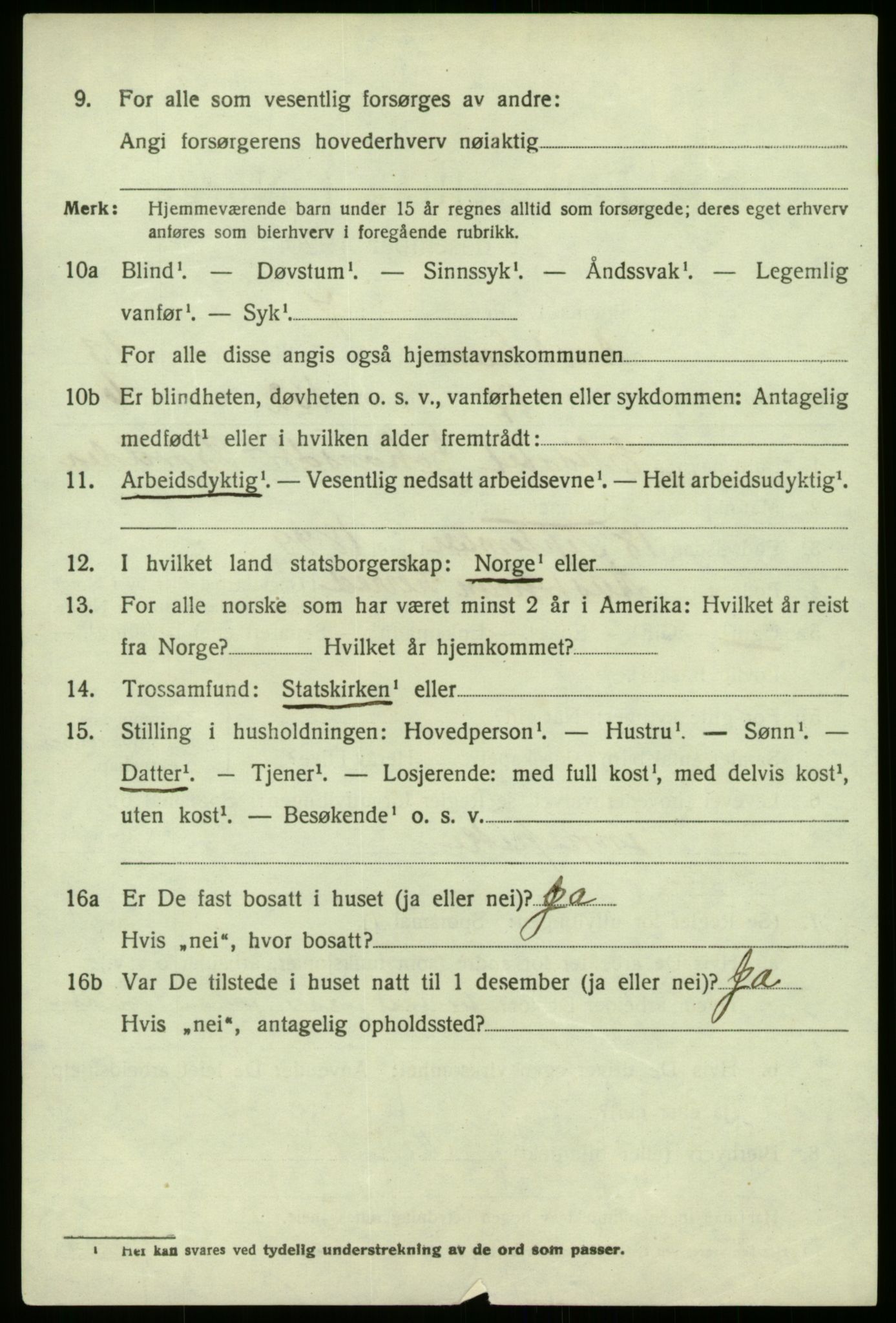 SAB, 1920 census for Austrheim, 1920, p. 4721