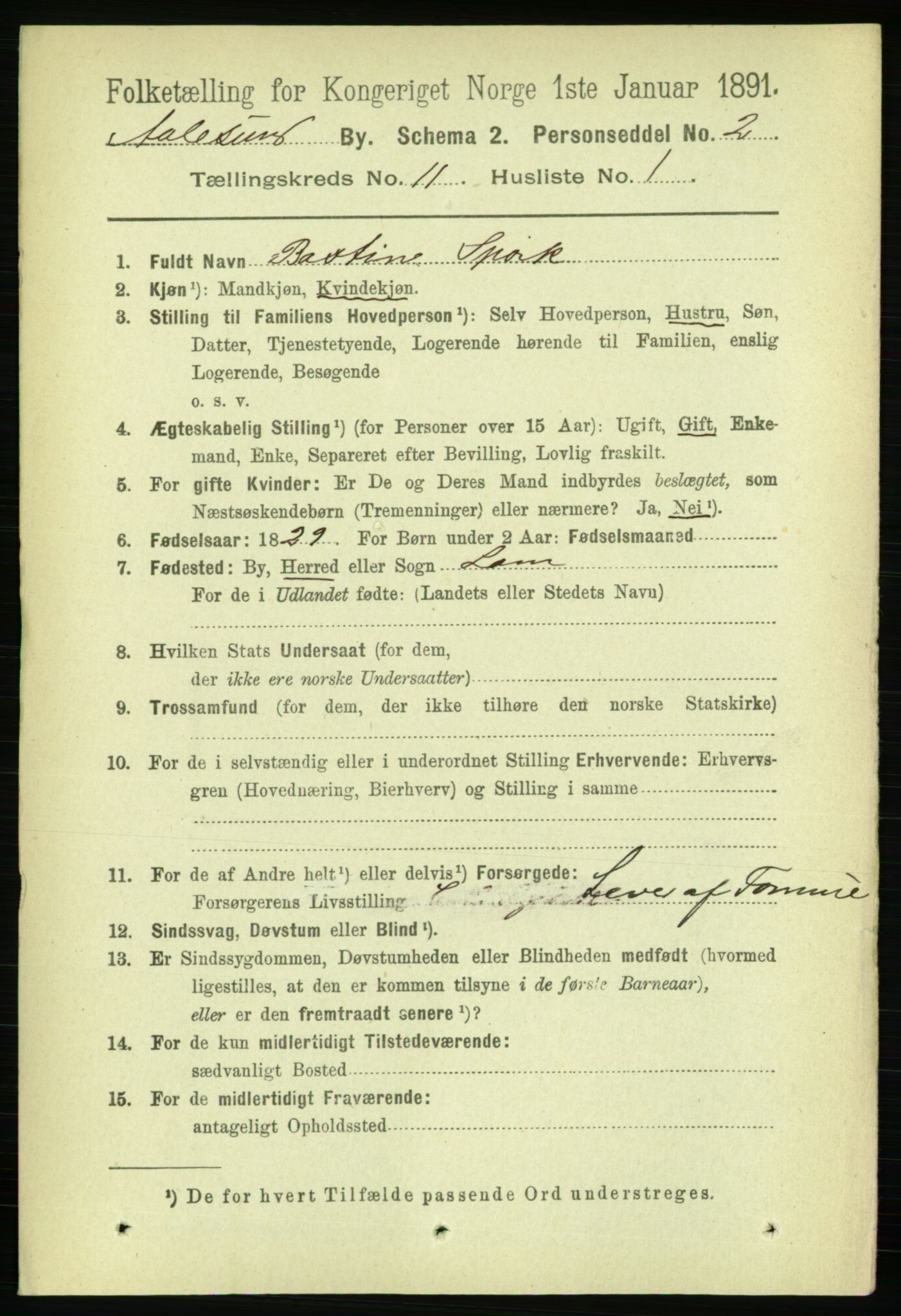 RA, 1891 census for 1501 Ålesund, 1891, p. 6866