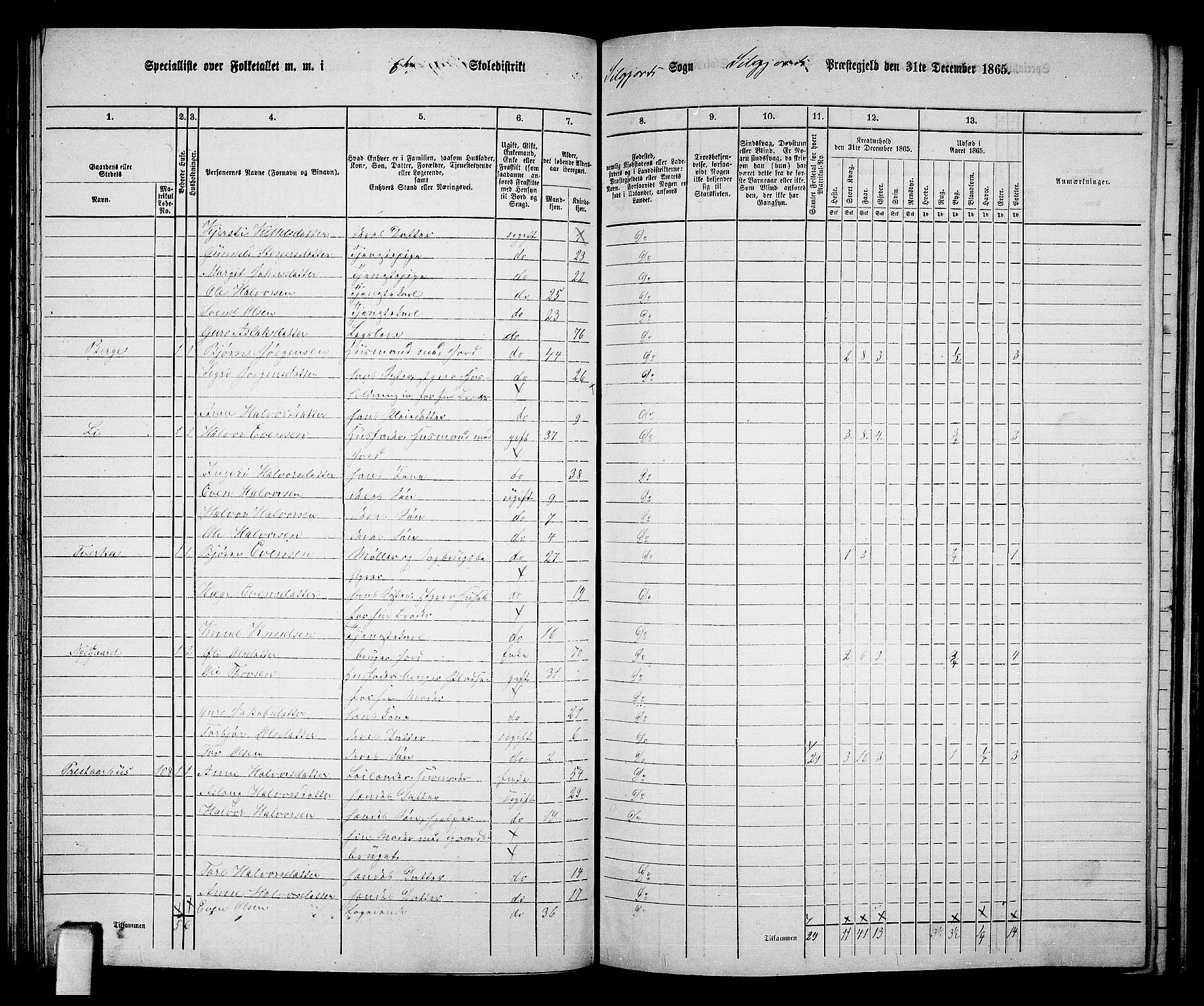 RA, 1865 census for Seljord, 1865, p. 89