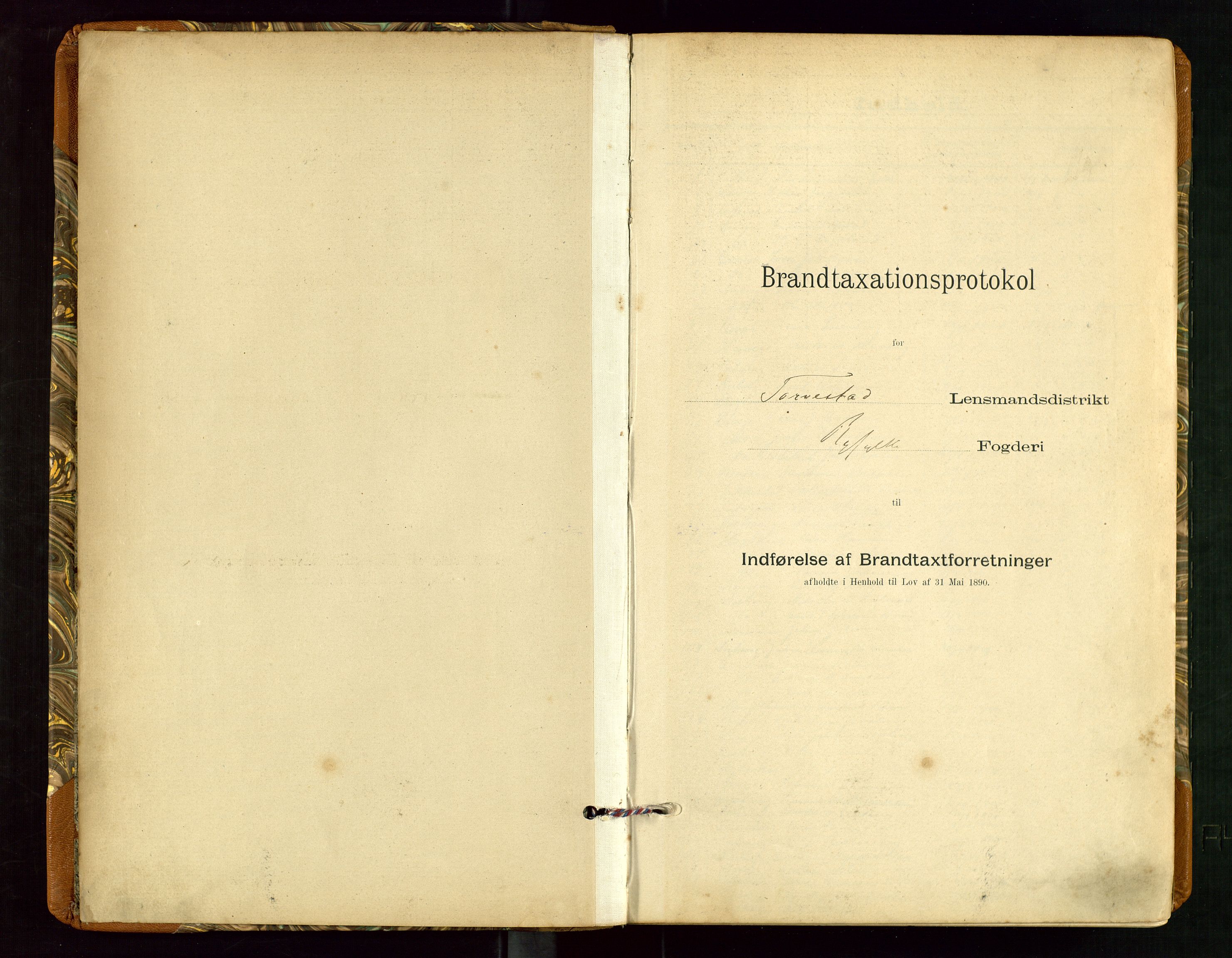 Torvestad lensmannskontor, SAST/A-100307/1/Gob/L0002: "Brandtakstprotokol for Lensmanden i Torvestad", 1900-1905