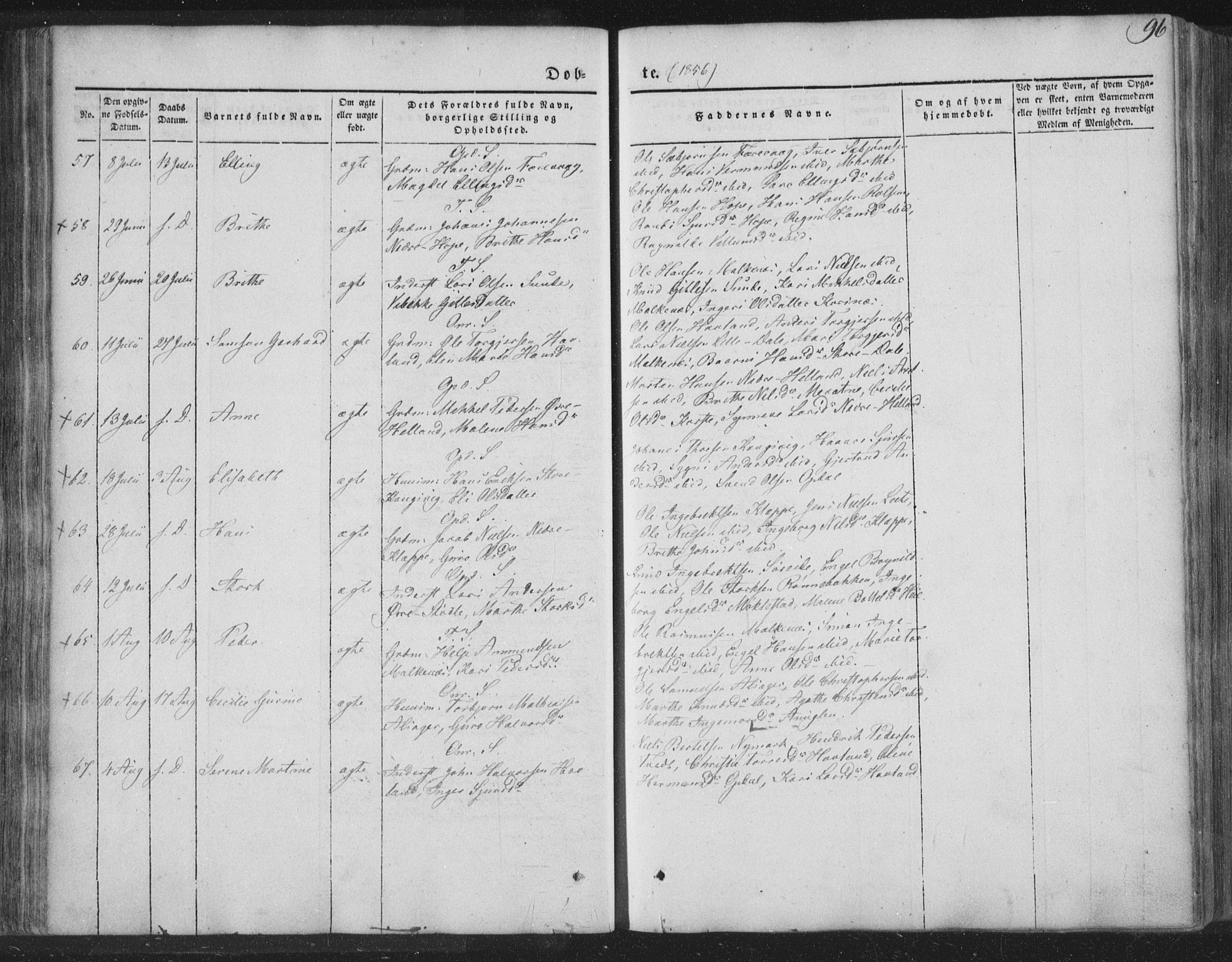 Tysnes sokneprestembete, SAB/A-78601/H/Haa: Parish register (official) no. A 10, 1848-1859, p. 96