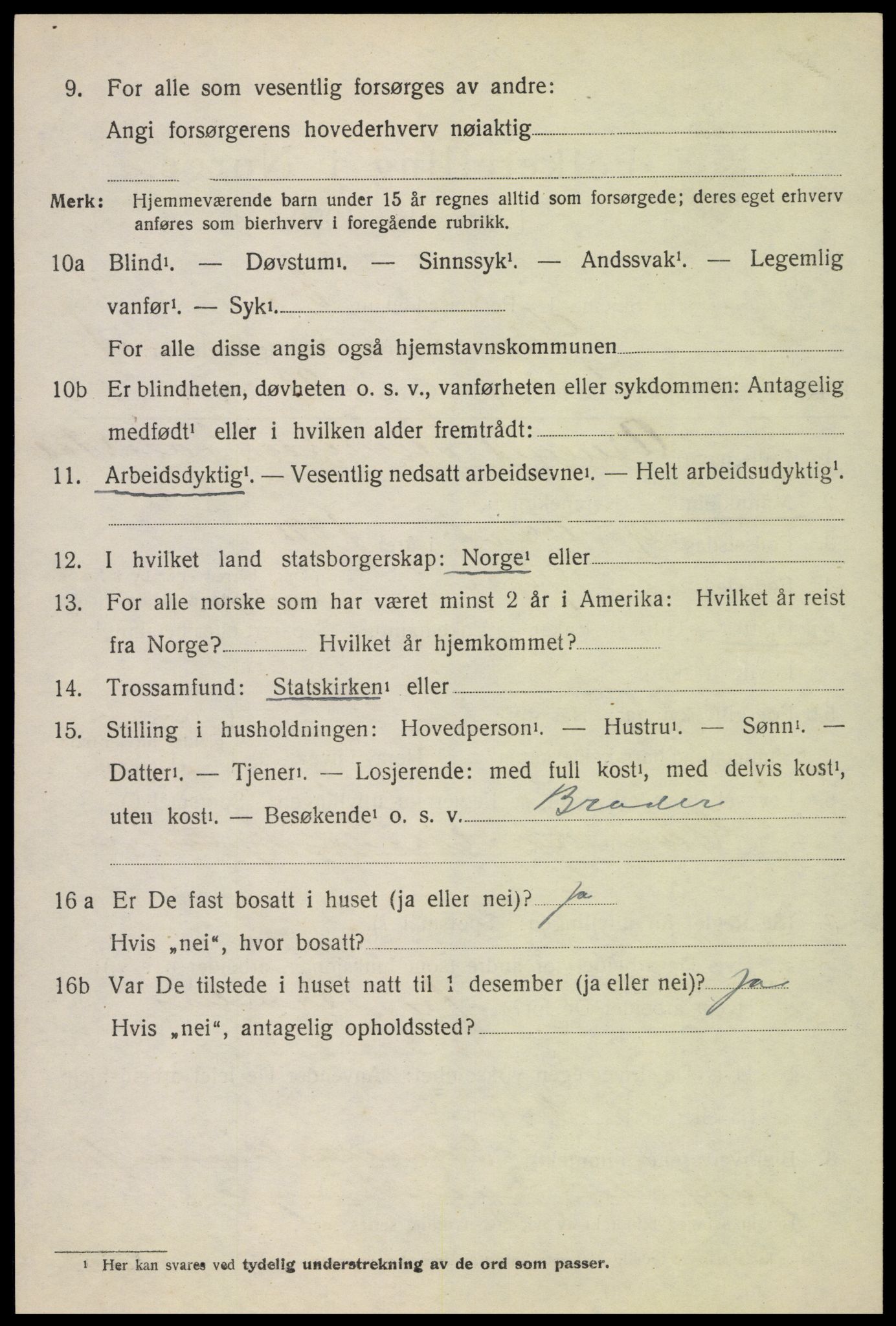 SAH, 1920 census for Øyer, 1920, p. 5009