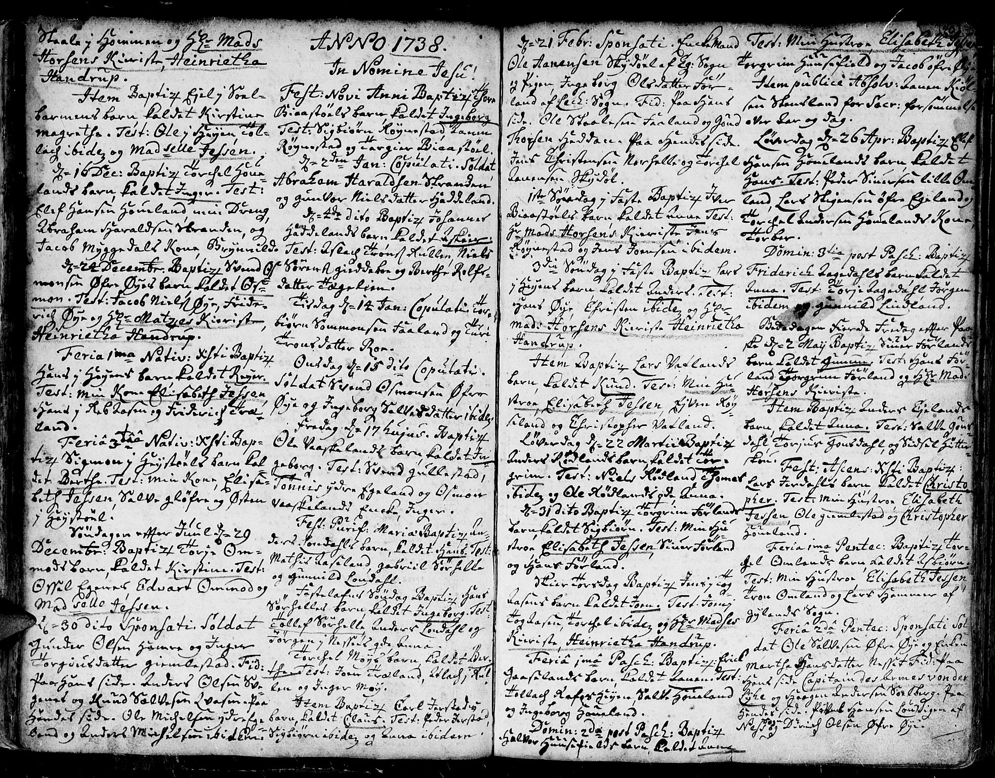 Kvinesdal sokneprestkontor, AV/SAK-1111-0026/F/Fa/Fab/L0001: Parish register (official) no. A 1 /1, 1710-1788, p. 40