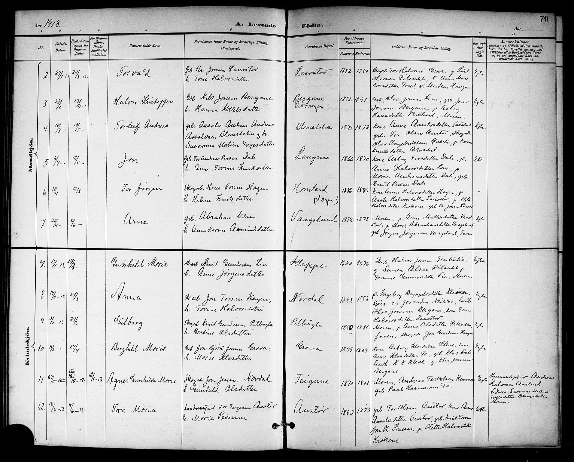 Drangedal kirkebøker, SAKO/A-258/G/Gb/L0002: Parish register (copy) no. II 2, 1895-1918, p. 79
