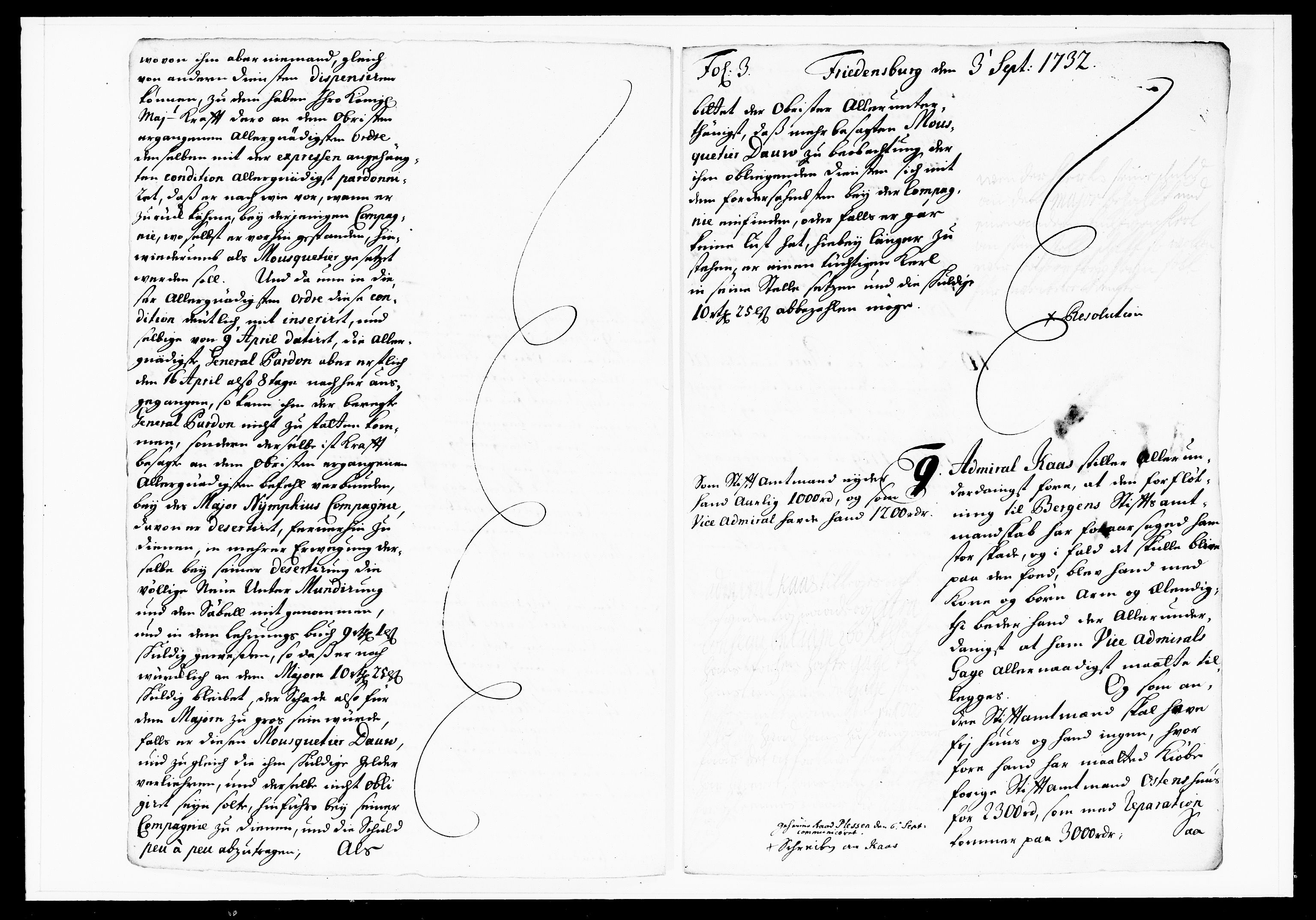 Krigskollegiet, Krigskancelliet, DRA/A-0006/-/1103-1107: Refererede sager, 1732, p. 231