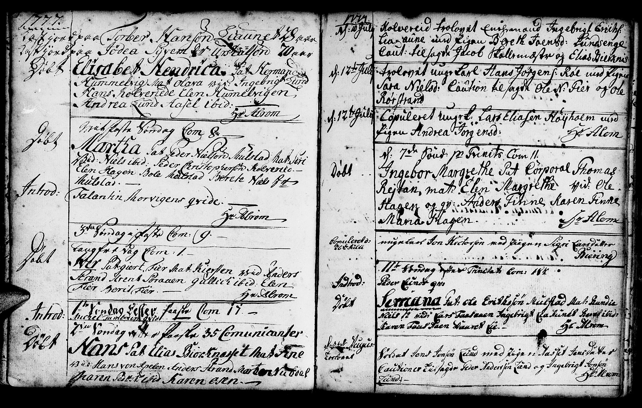 Ministerialprotokoller, klokkerbøker og fødselsregistre - Nord-Trøndelag, AV/SAT-A-1458/780/L0632: Parish register (official) no. 780A01, 1736-1786