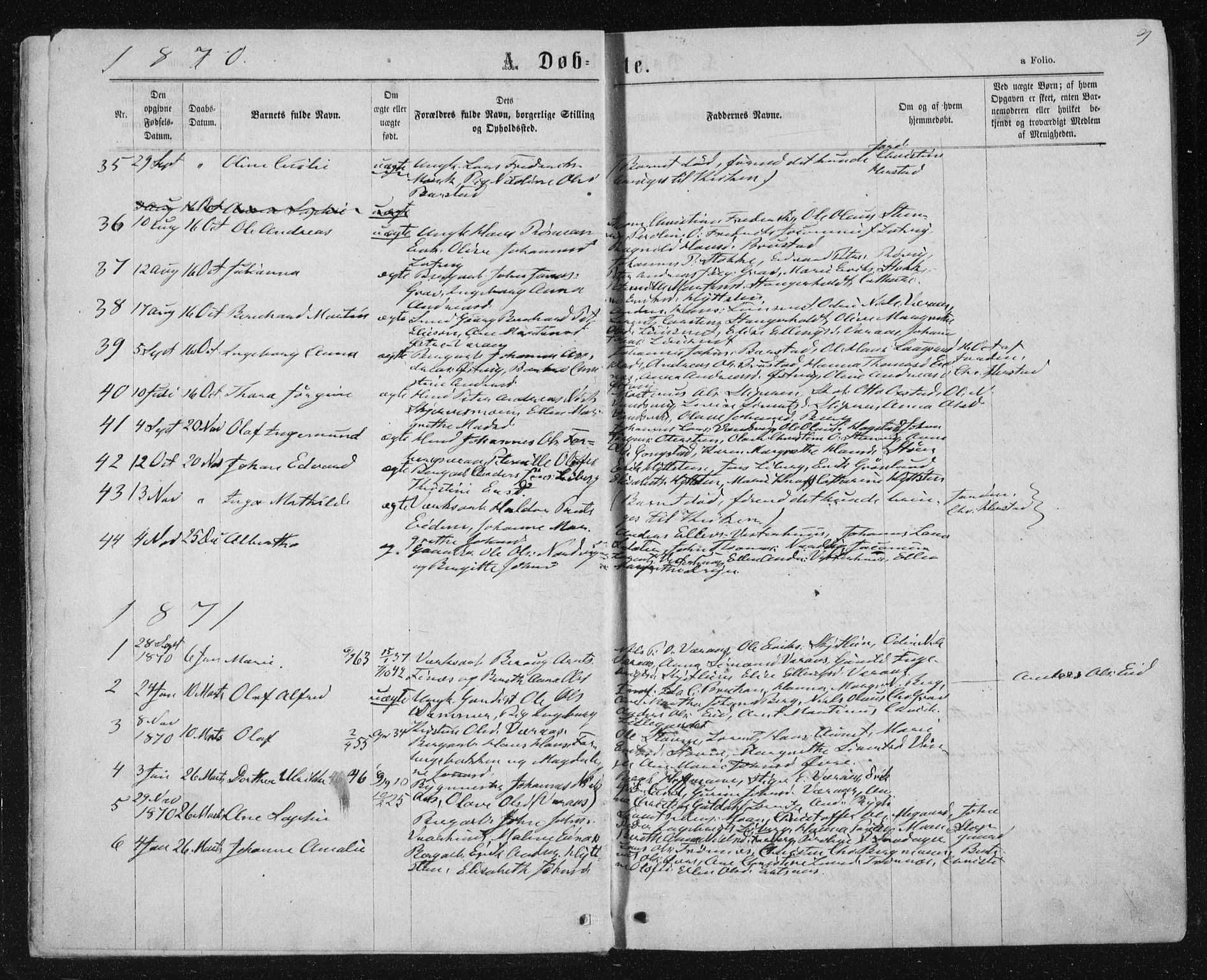 Ministerialprotokoller, klokkerbøker og fødselsregistre - Nord-Trøndelag, SAT/A-1458/722/L0219: Parish register (official) no. 722A06, 1868-1880, p. 9