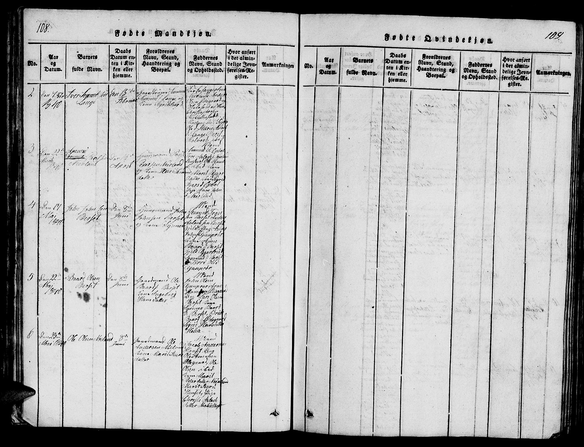 Ministerialprotokoller, klokkerbøker og fødselsregistre - Møre og Romsdal, AV/SAT-A-1454/554/L0644: Parish register (copy) no. 554C01, 1818-1851, p. 108-109