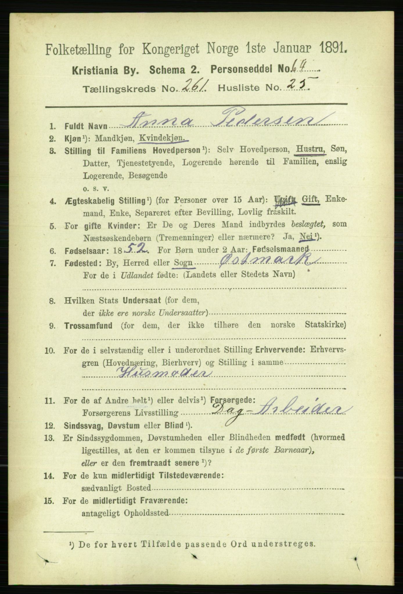 RA, 1891 census for 0301 Kristiania, 1891, p. 158722