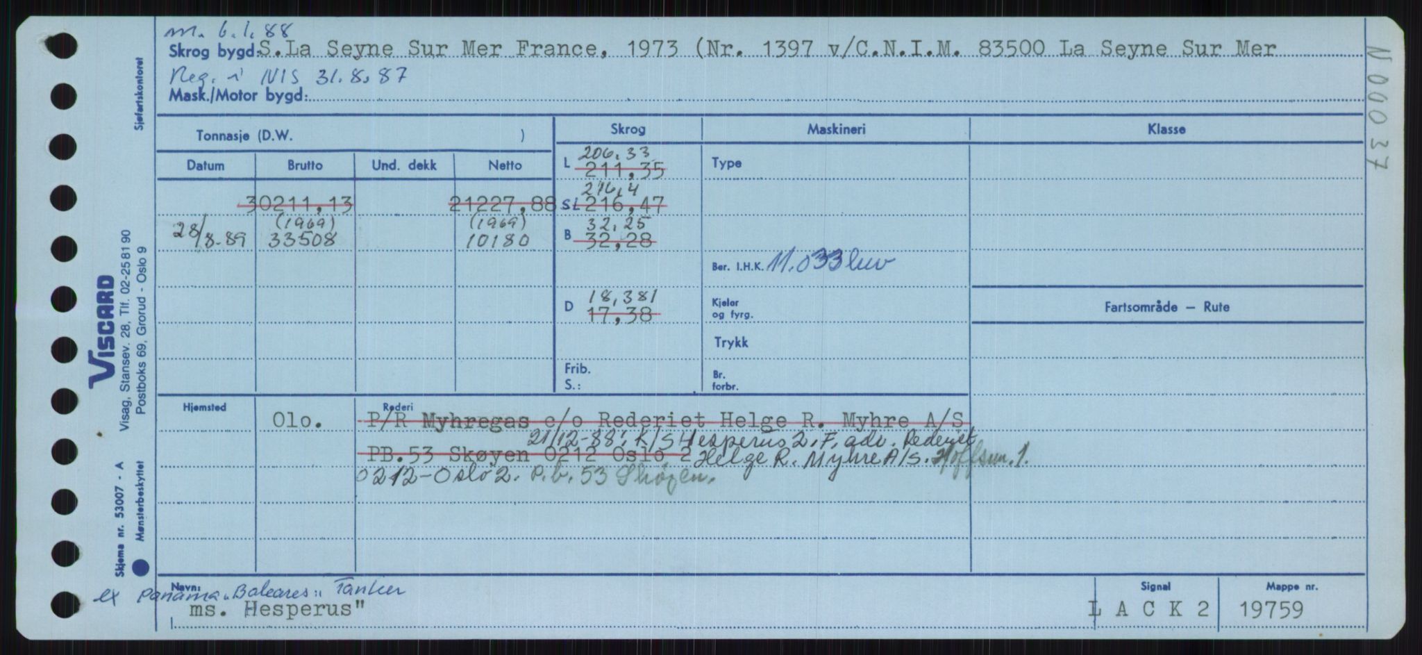 Sjøfartsdirektoratet med forløpere, Skipsmålingen, RA/S-1627/H/Ha/L0002/0002: Fartøy, Eik-Hill / Fartøy, G-Hill, p. 889