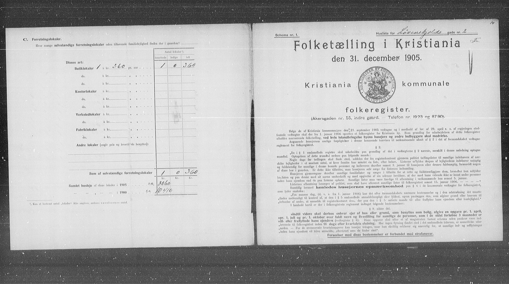 OBA, Municipal Census 1905 for Kristiania, 1905, p. 30935