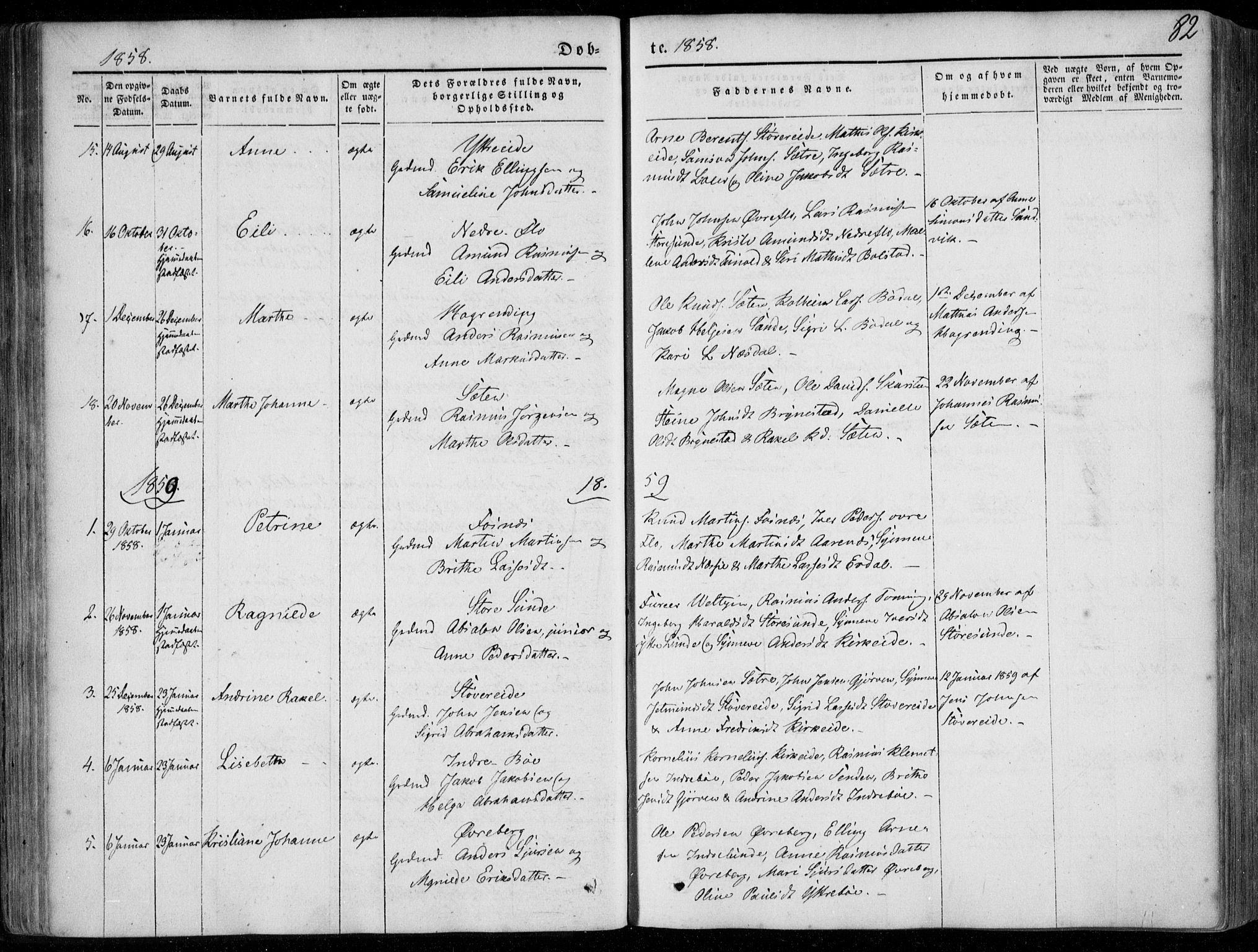 Stryn Sokneprestembete, SAB/A-82501: Parish register (official) no. A 2, 1844-1861, p. 82