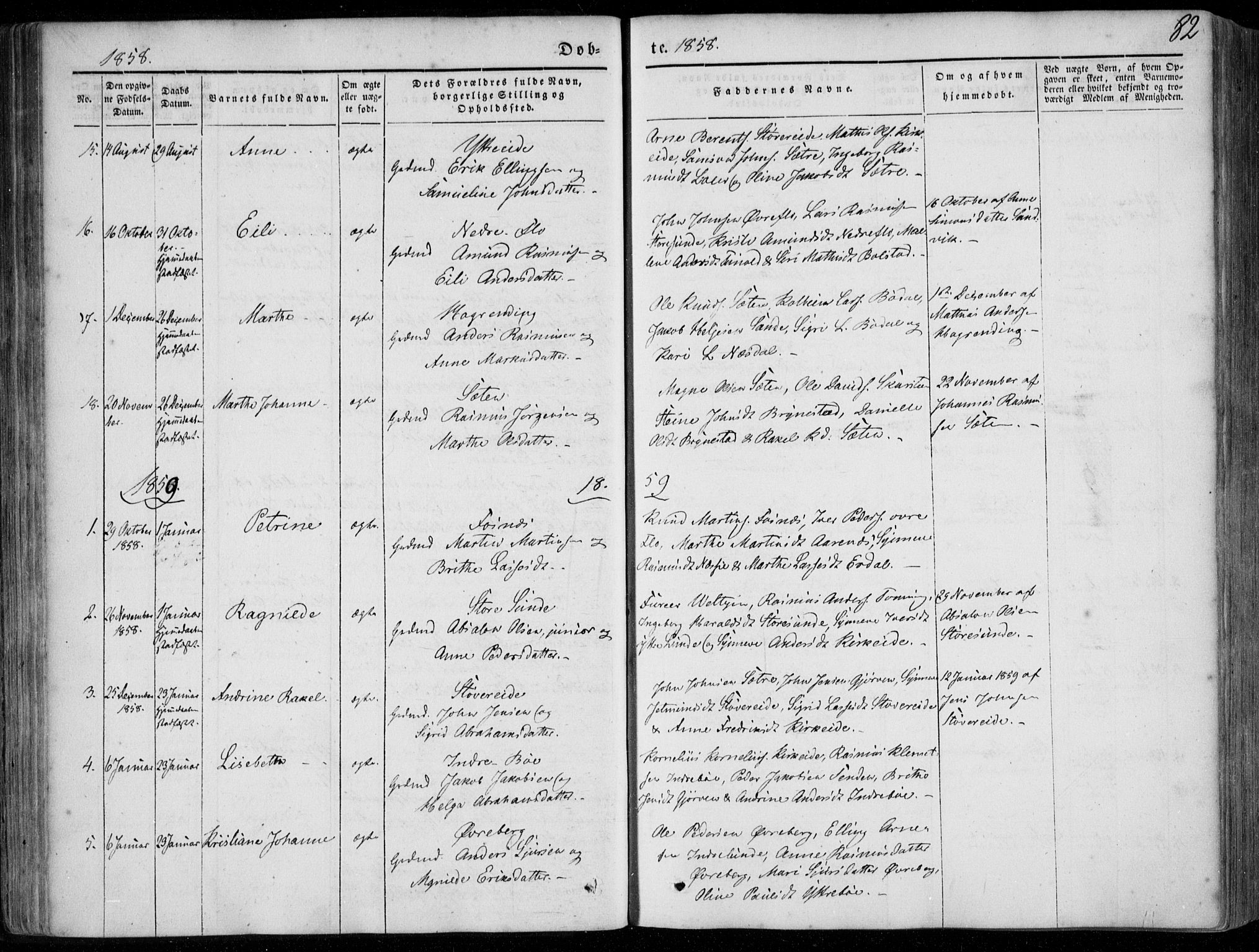 Stryn Sokneprestembete, AV/SAB-A-82501: Parish register (official) no. A 2, 1844-1861, p. 82