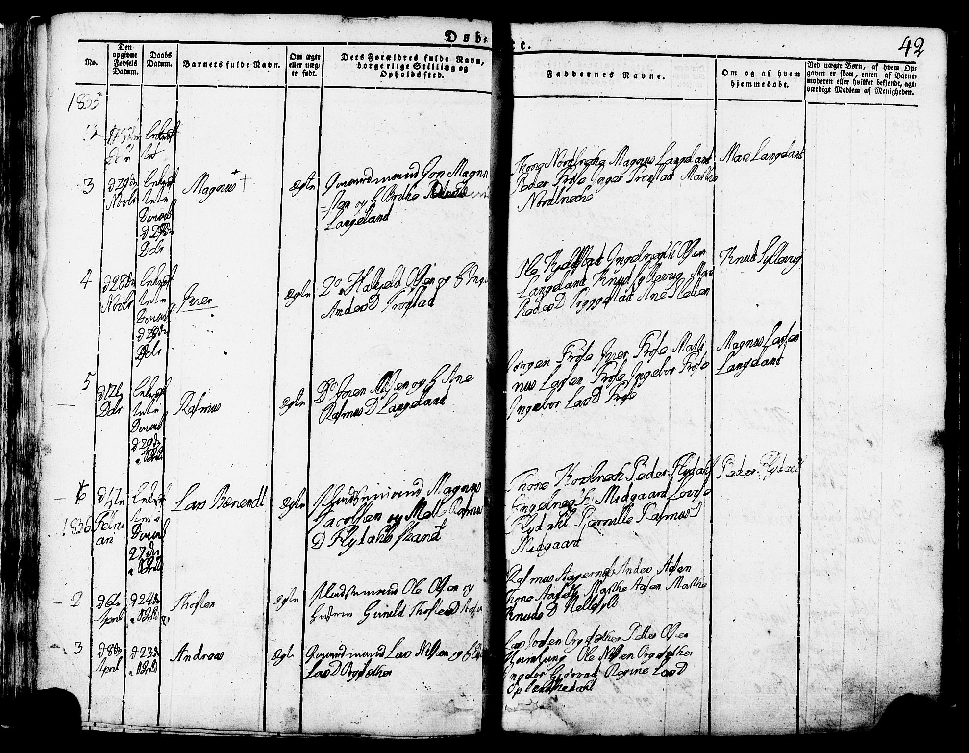Ministerialprotokoller, klokkerbøker og fødselsregistre - Møre og Romsdal, SAT/A-1454/517/L0221: Parish register (official) no. 517A01, 1827-1858, p. 42