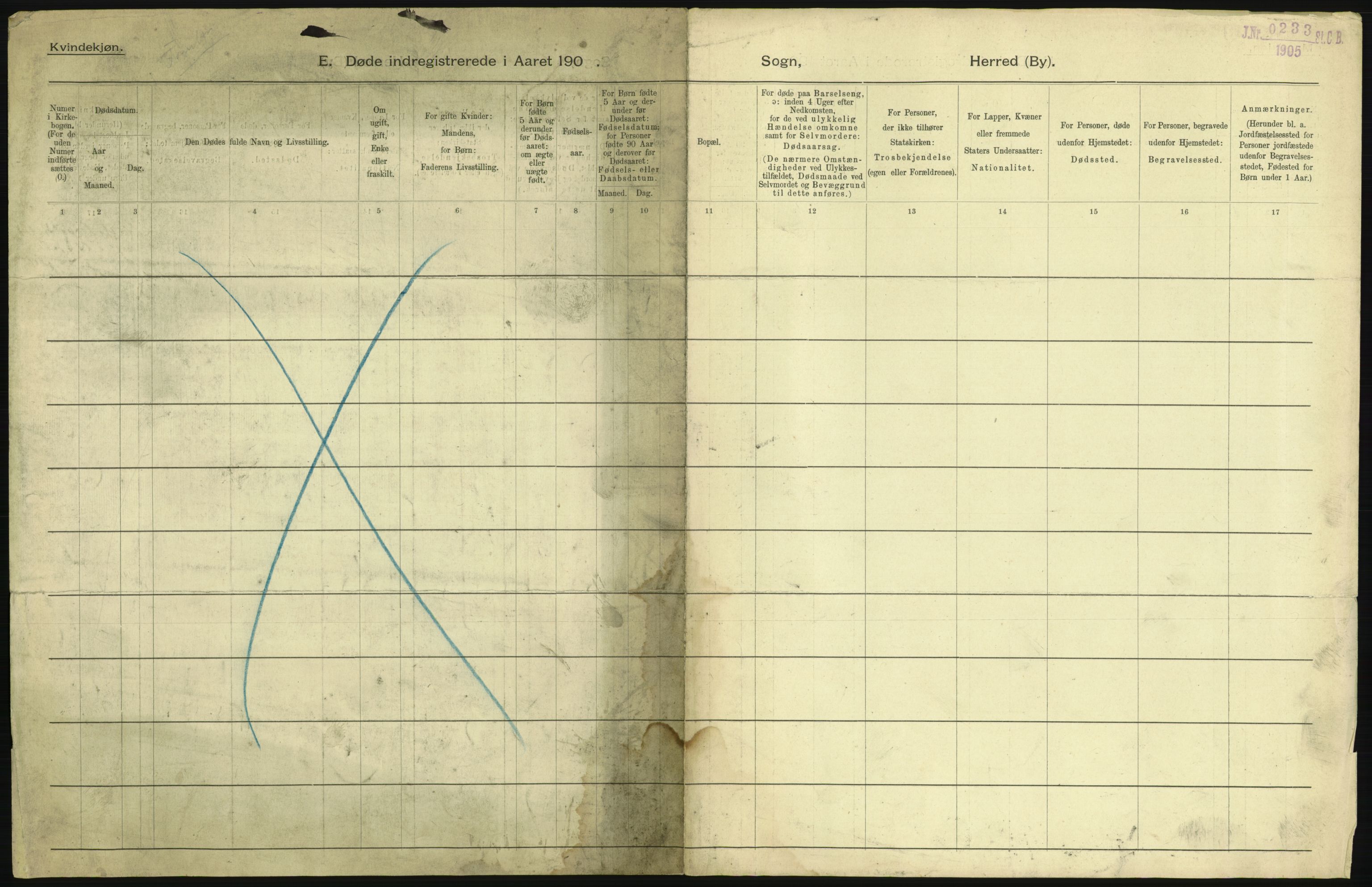 Statistisk sentralbyrå, Sosiodemografiske emner, Befolkning, AV/RA-S-2228/D/Df/Dfa/Dfaa/L0004: Kristiania: Gifte, døde, 1903, p. 99