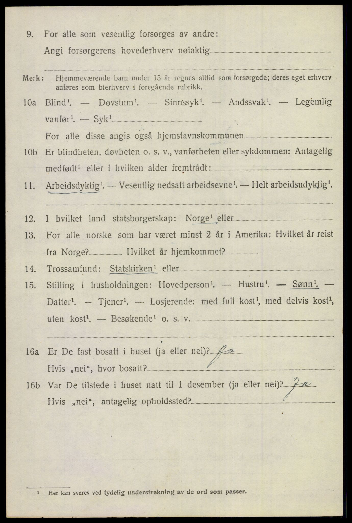 SAKO, 1920 census for Hole, 1920, p. 3542