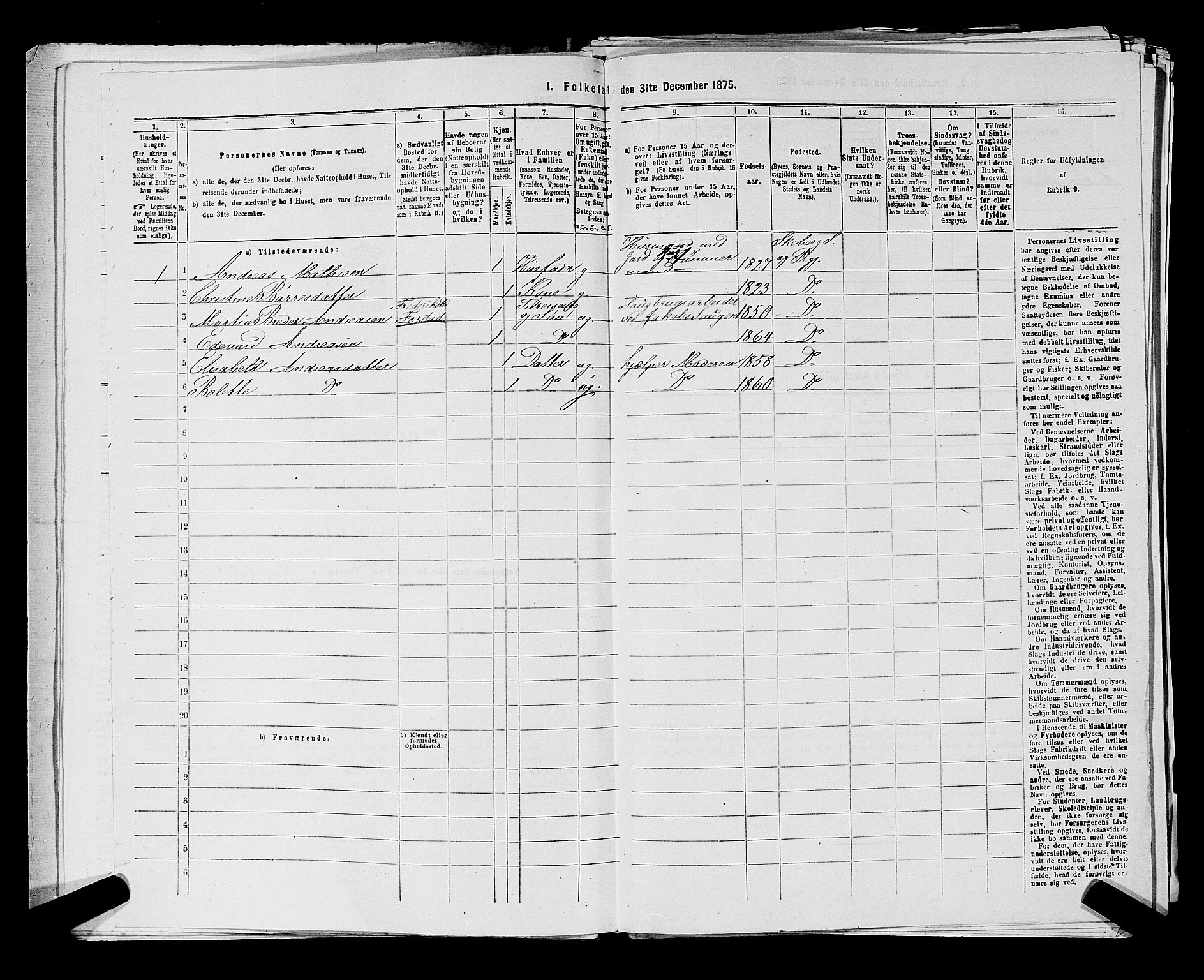 RA, 1875 census for 0115P Skjeberg, 1875, p. 863