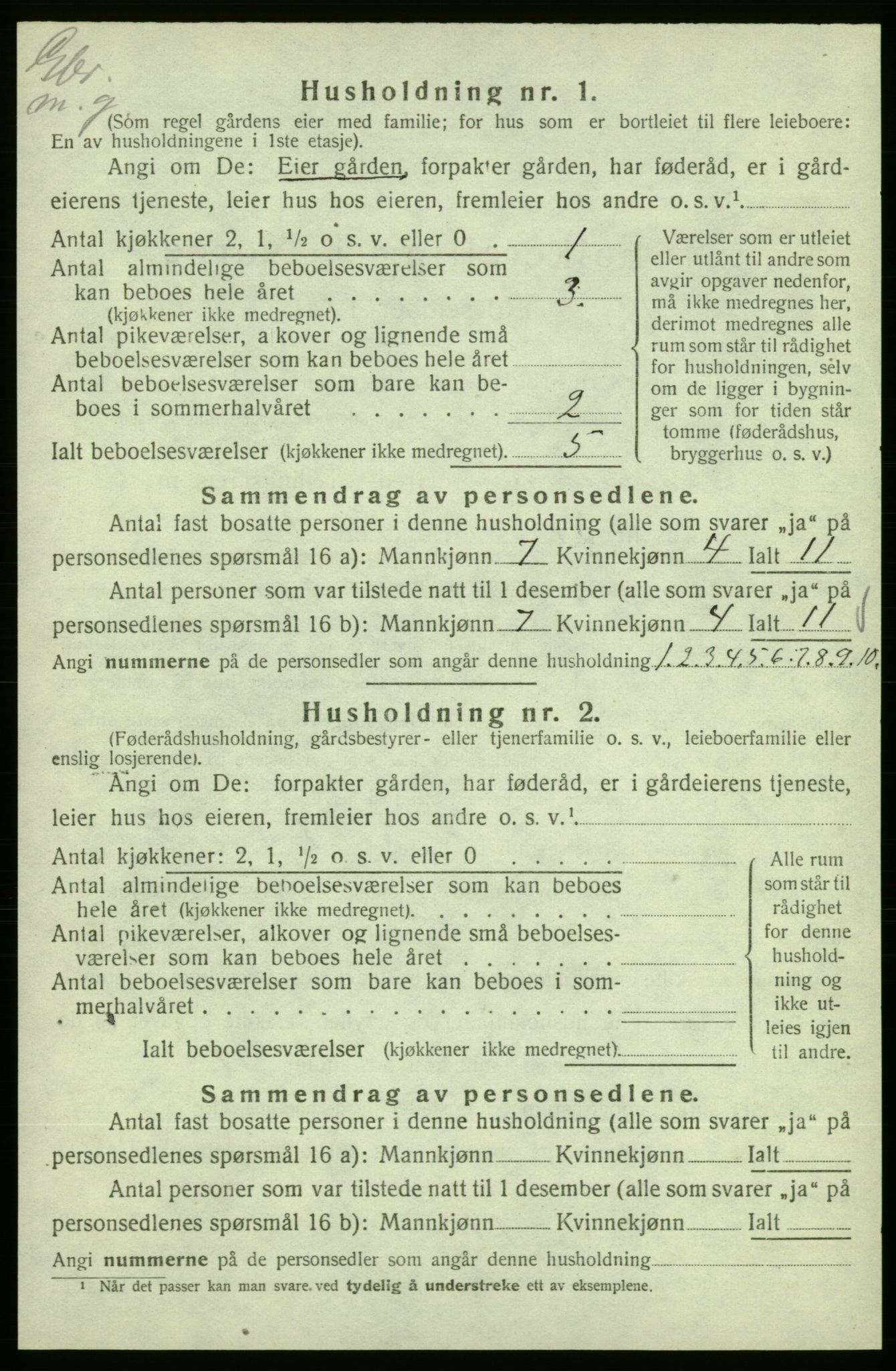 SAB, 1920 census for Skånevik, 1920, p. 1474