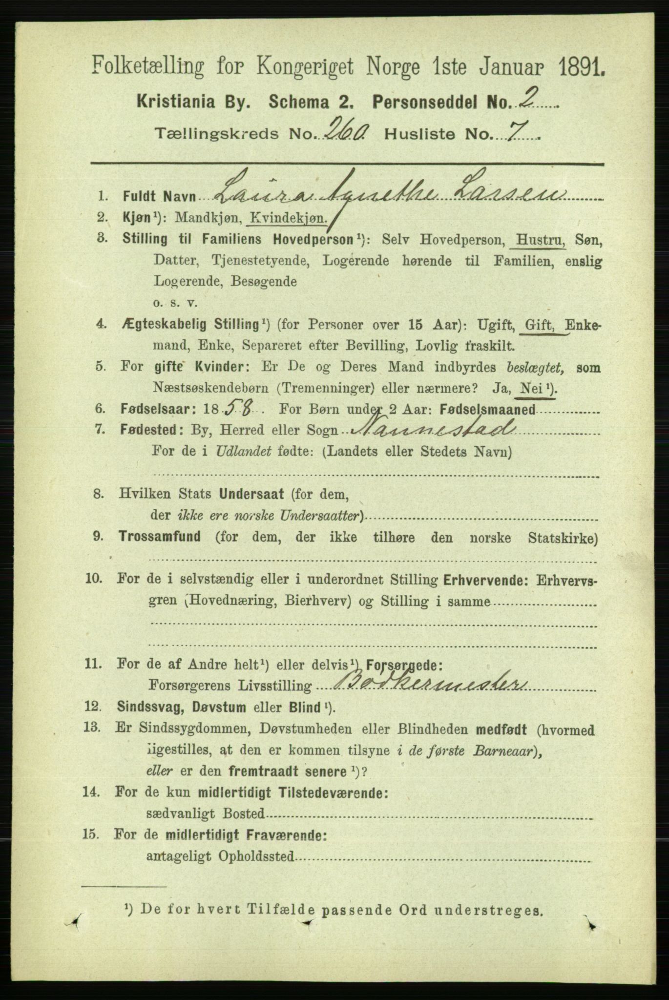 RA, 1891 census for 0301 Kristiania, 1891, p. 157862